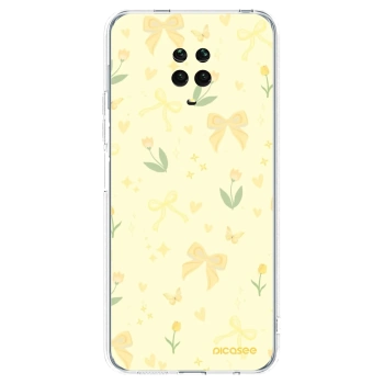 Picasee silikonový průhledný obal pro Xiaomi Redmi Note 9S - Honey Blossom