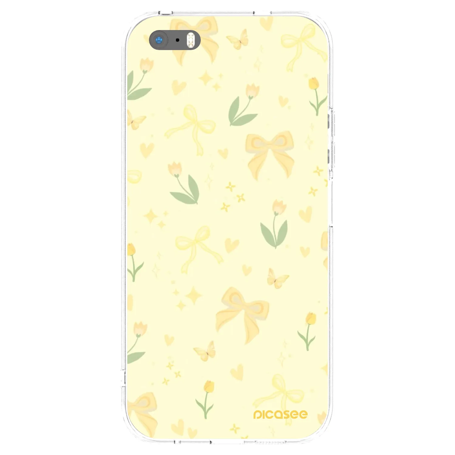Picasee silikonový průhledný obal pro Apple iPhone 5/5S/SE - Honey Blossom