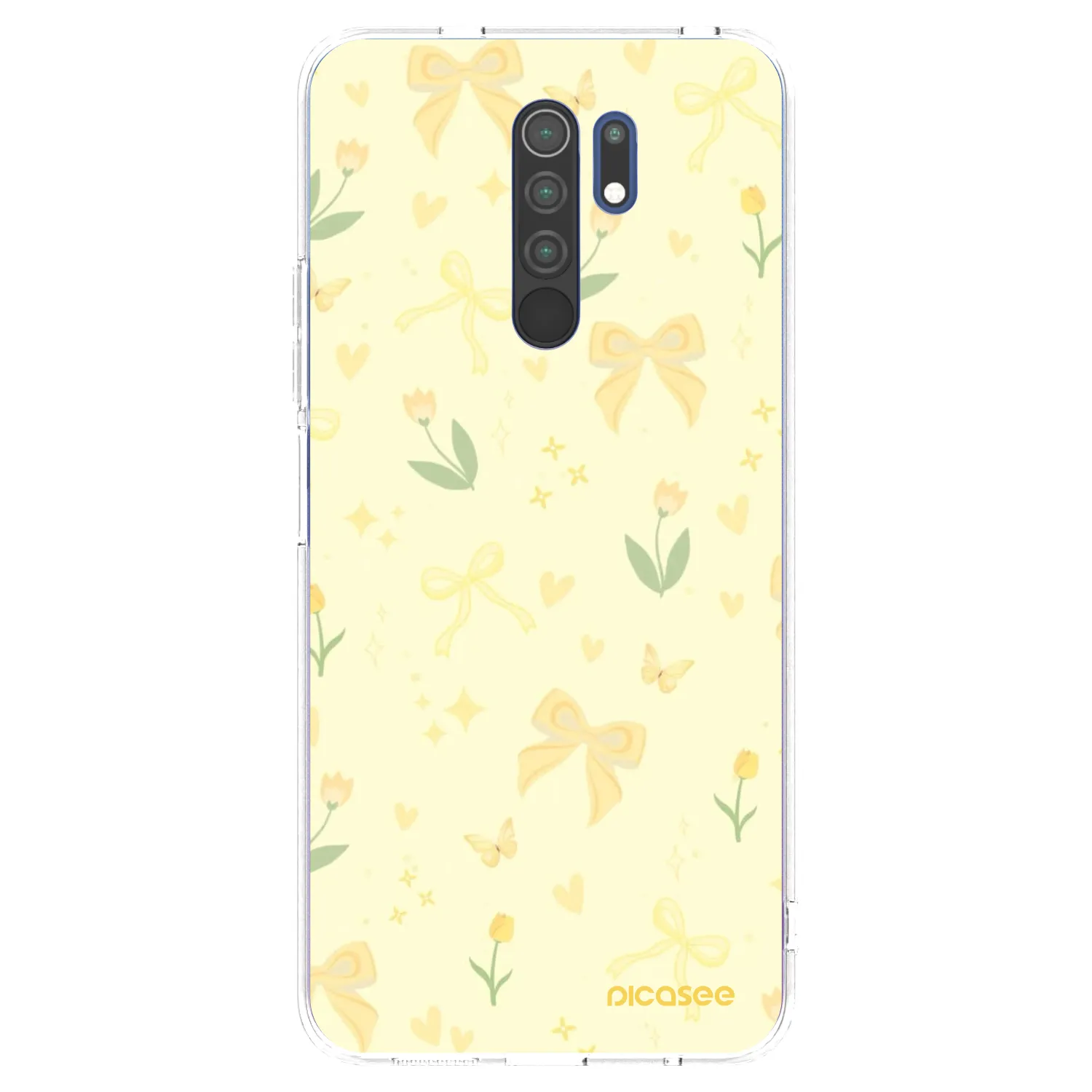 Picasee silikonový průhledný obal pro Xiaomi Redmi 9 - Honey Blossom