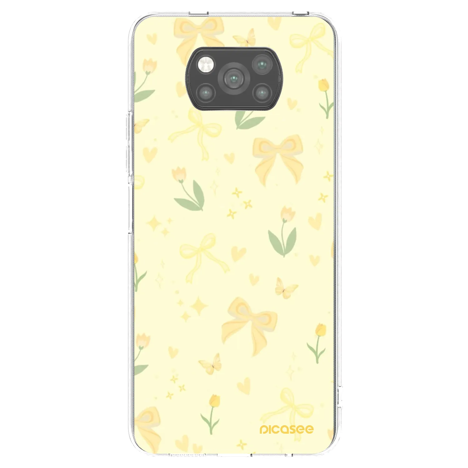 Picasee silikonový černý obal pro Xiaomi Poco X3 - Honey Blossom
