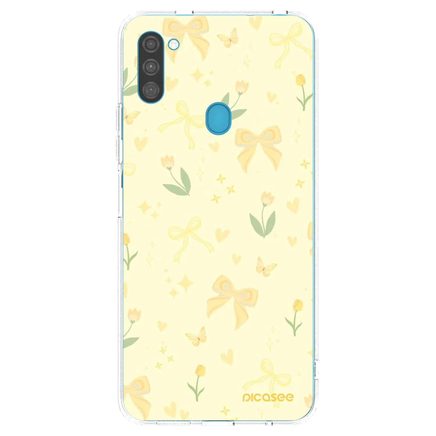 Picasee silikonový průhledný obal pro Samsung Galaxy M11 - Honey Blossom