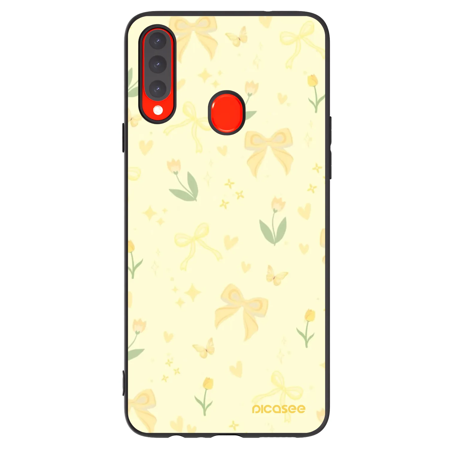 Picasee silikonový černý obal pro Samsung Galaxy A20s - Honey Blossom