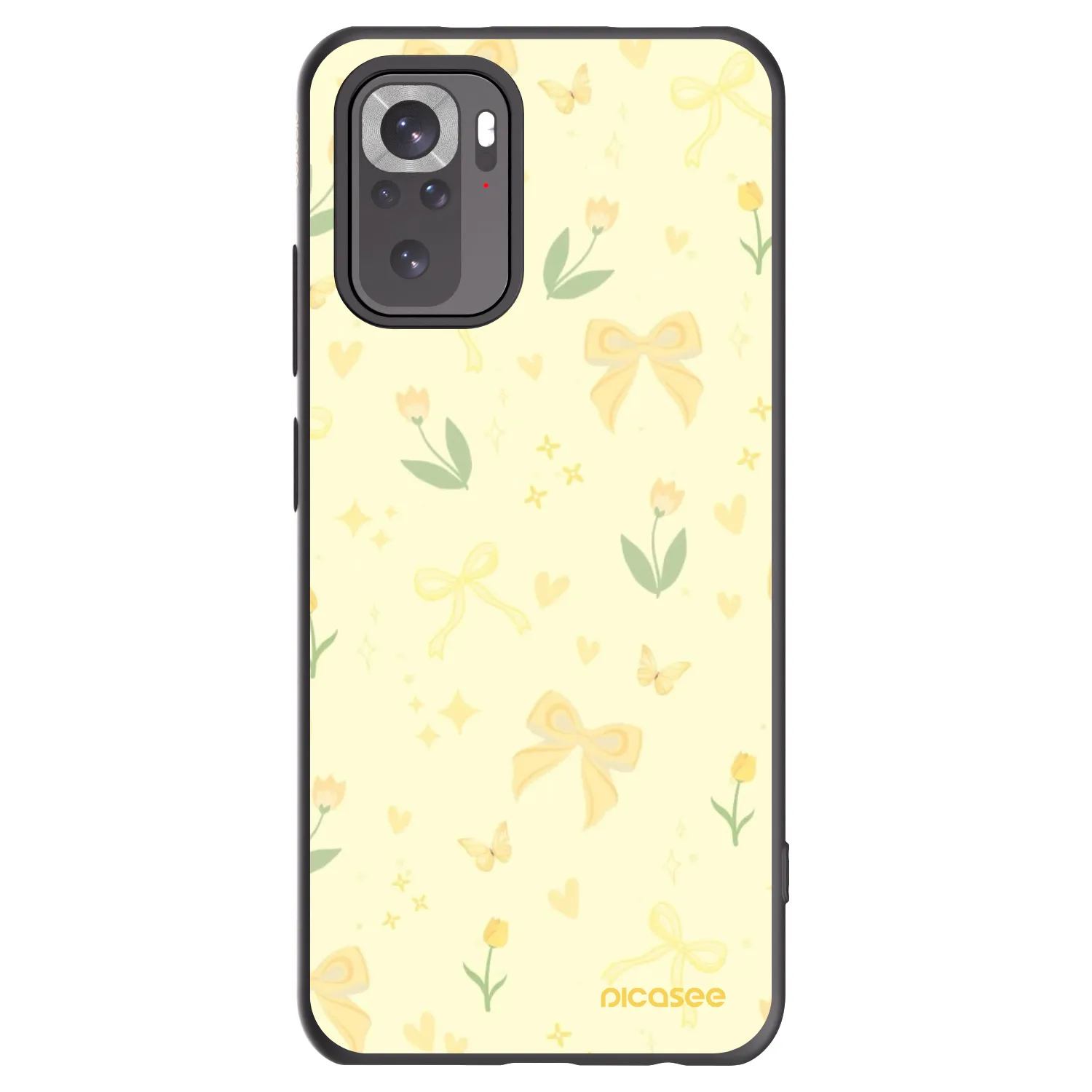 Picasee silikonový černý obal pro Xiaomi Redmi Note 10 - Honey Blossom