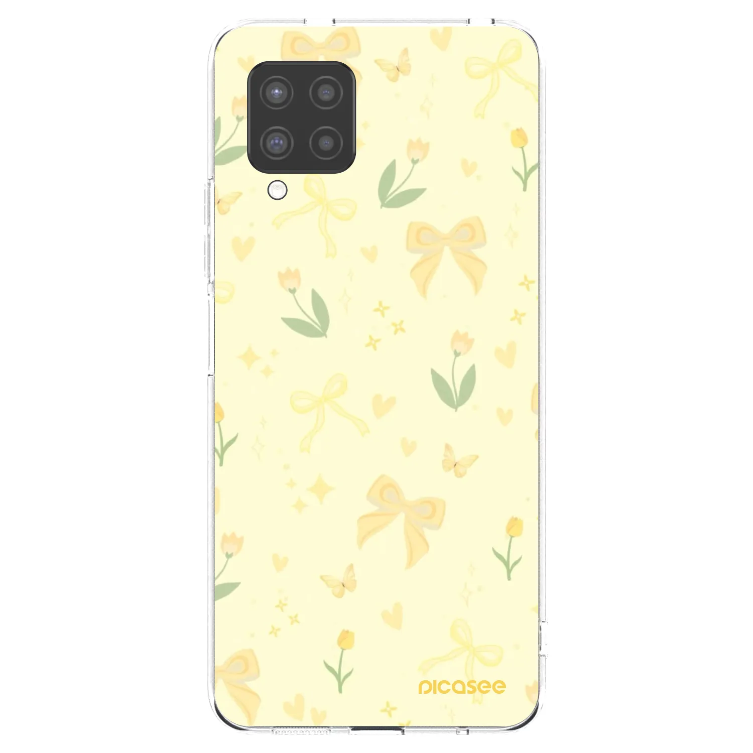 Picasee silikonový průhledný obal pro Samsung Galaxy A42 A426B - Honey Blossom