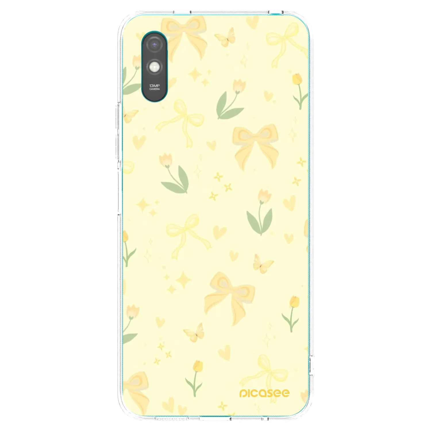 Picasee silikonový průhledný obal pro Xiaomi Redmi 9AT - Honey Blossom