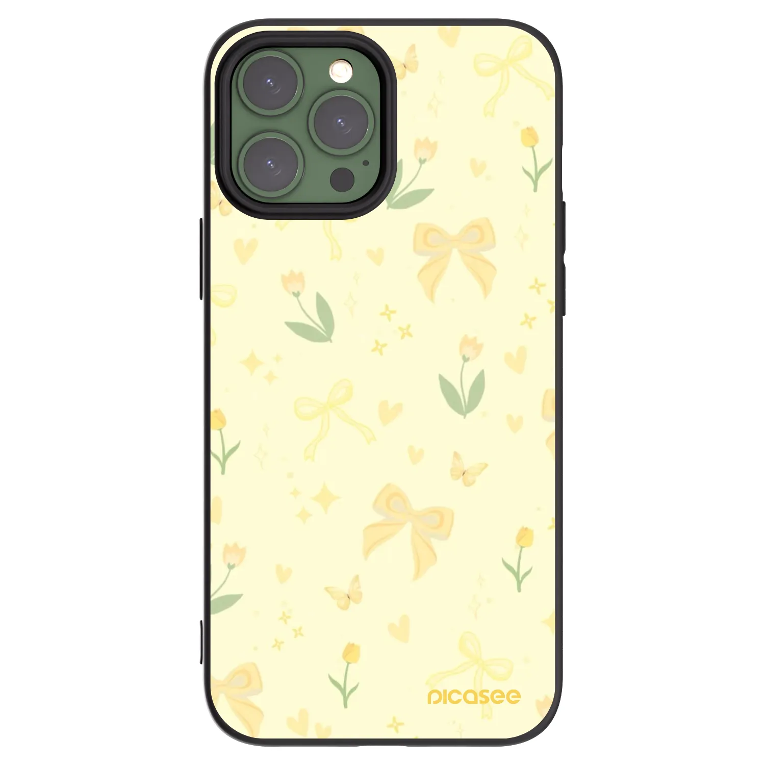 Picasee silikonový černý obal pro Apple iPhone 13 Pro Max - Honey Blossom