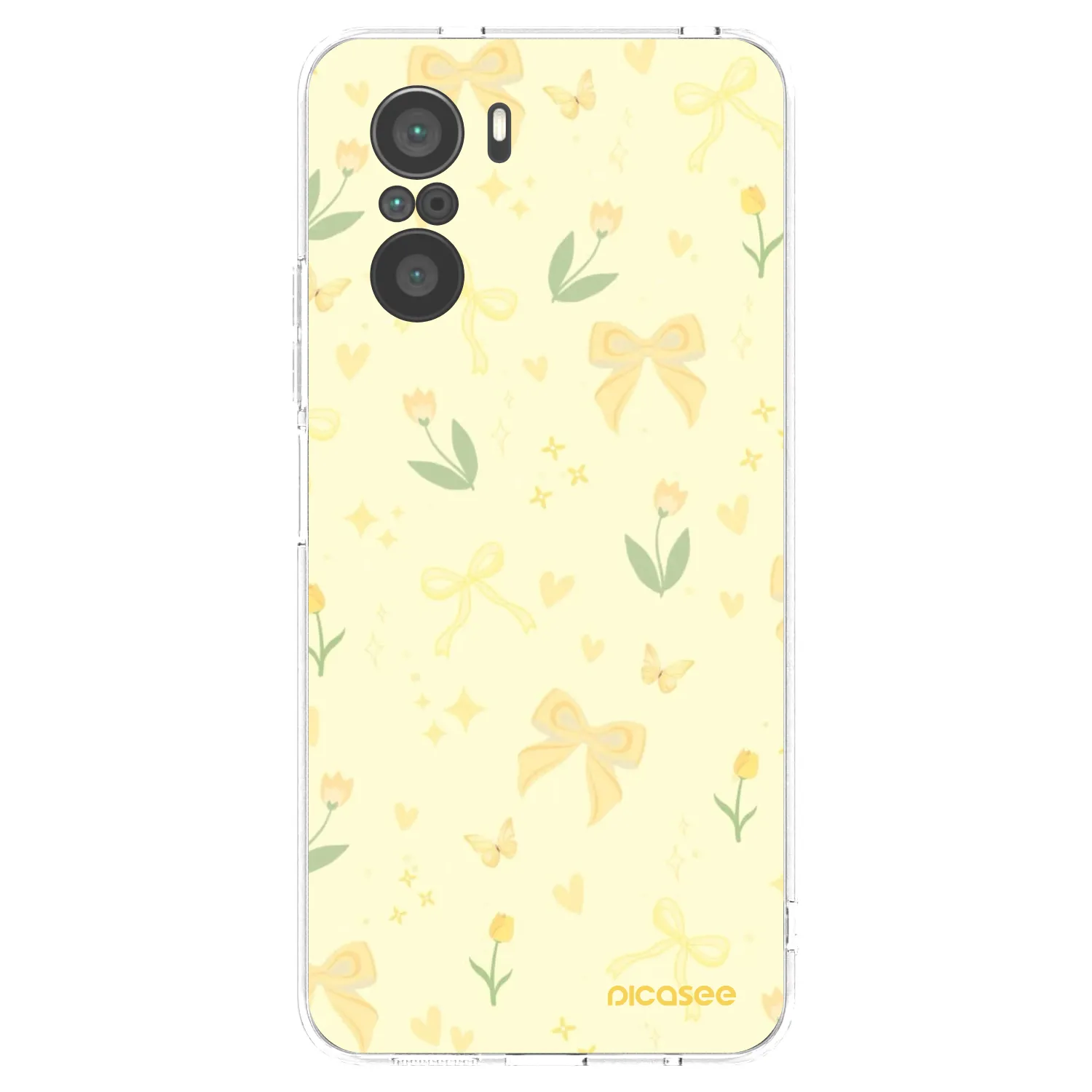 Picasee silikonový průhledný obal pro Xiaomi Poco F3 - Honey Blossom
