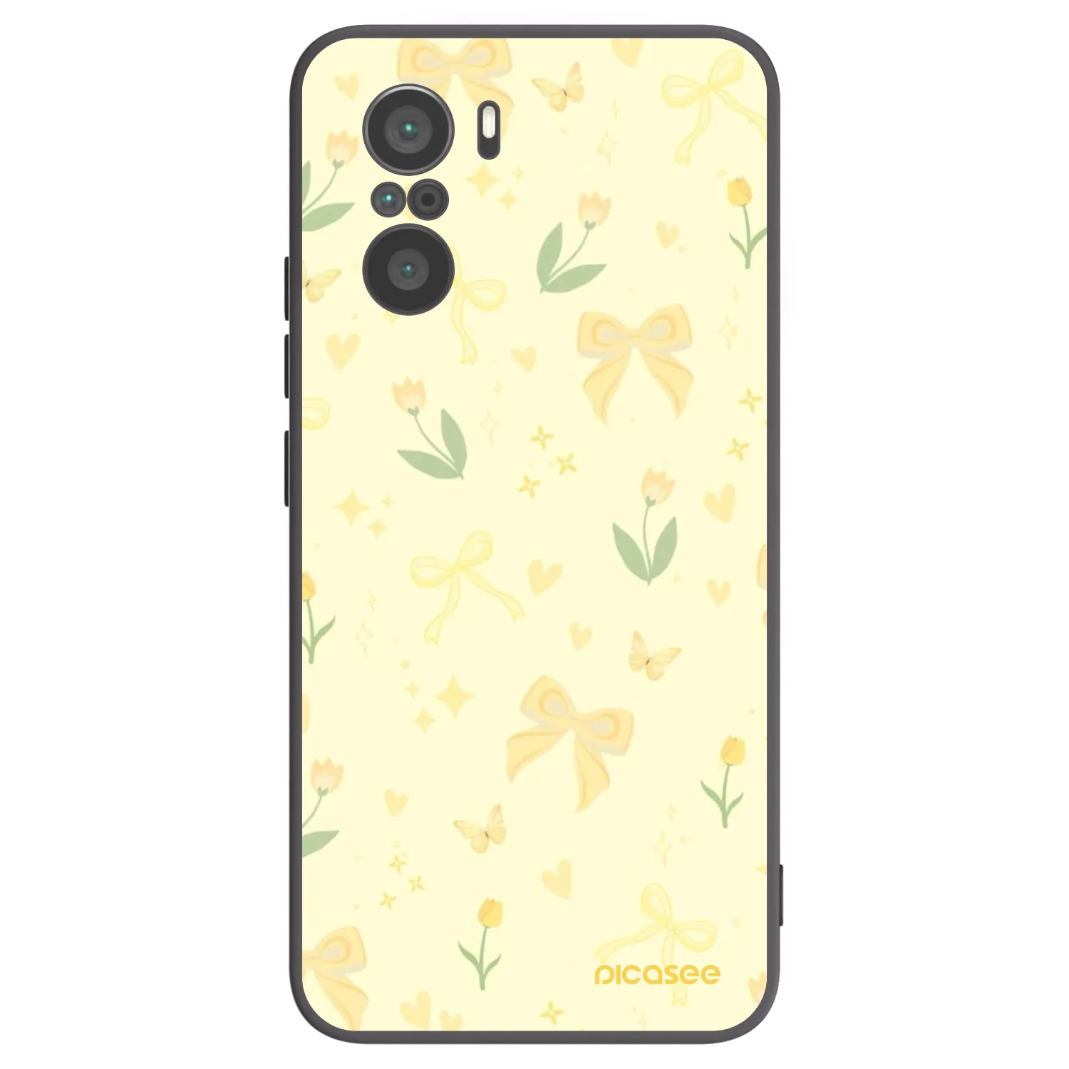 Picasee silikonový černý obal pro Xiaomi Poco F3 - Honey Blossom