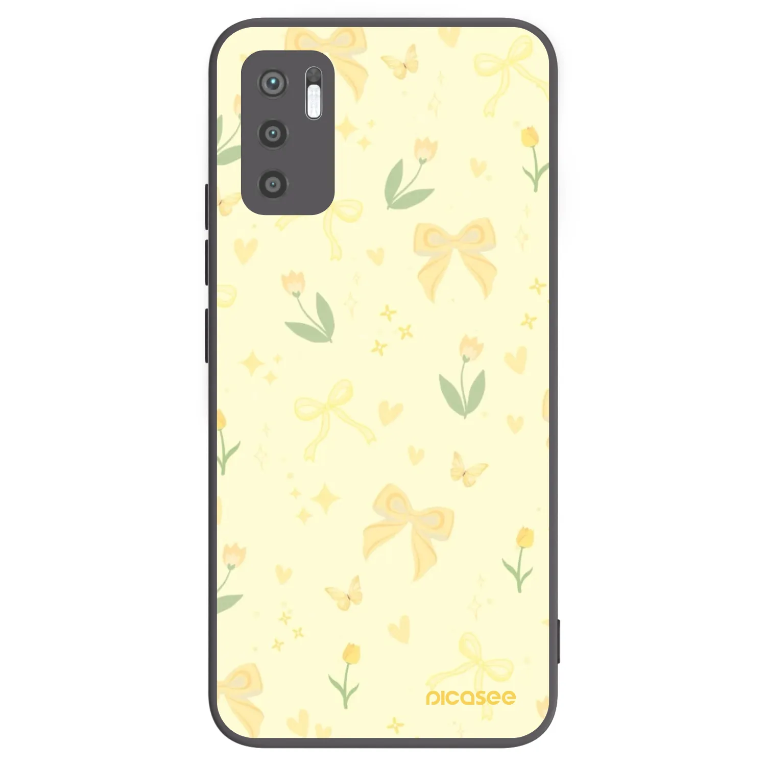 Picasee silikonový černý obal pro Xiaomi Redmi Note 10 5G - Honey Blossom