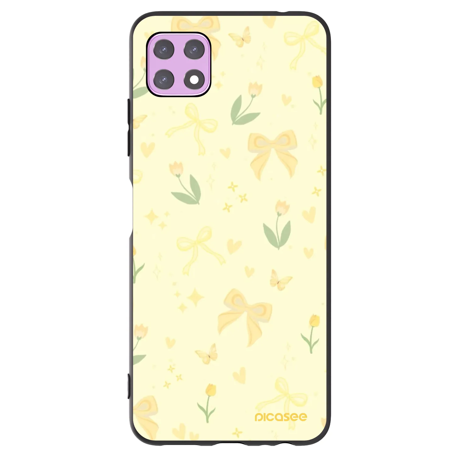Picasee silikonový černý obal pro Samsung Galaxy A22 A226B 5G - Honey Blossom