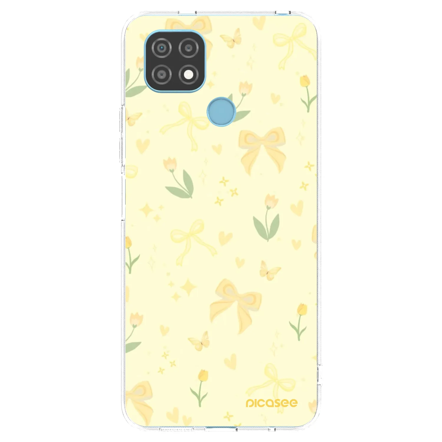 Picasee silikonový průhledný obal pro Realme C21 - Honey Blossom
