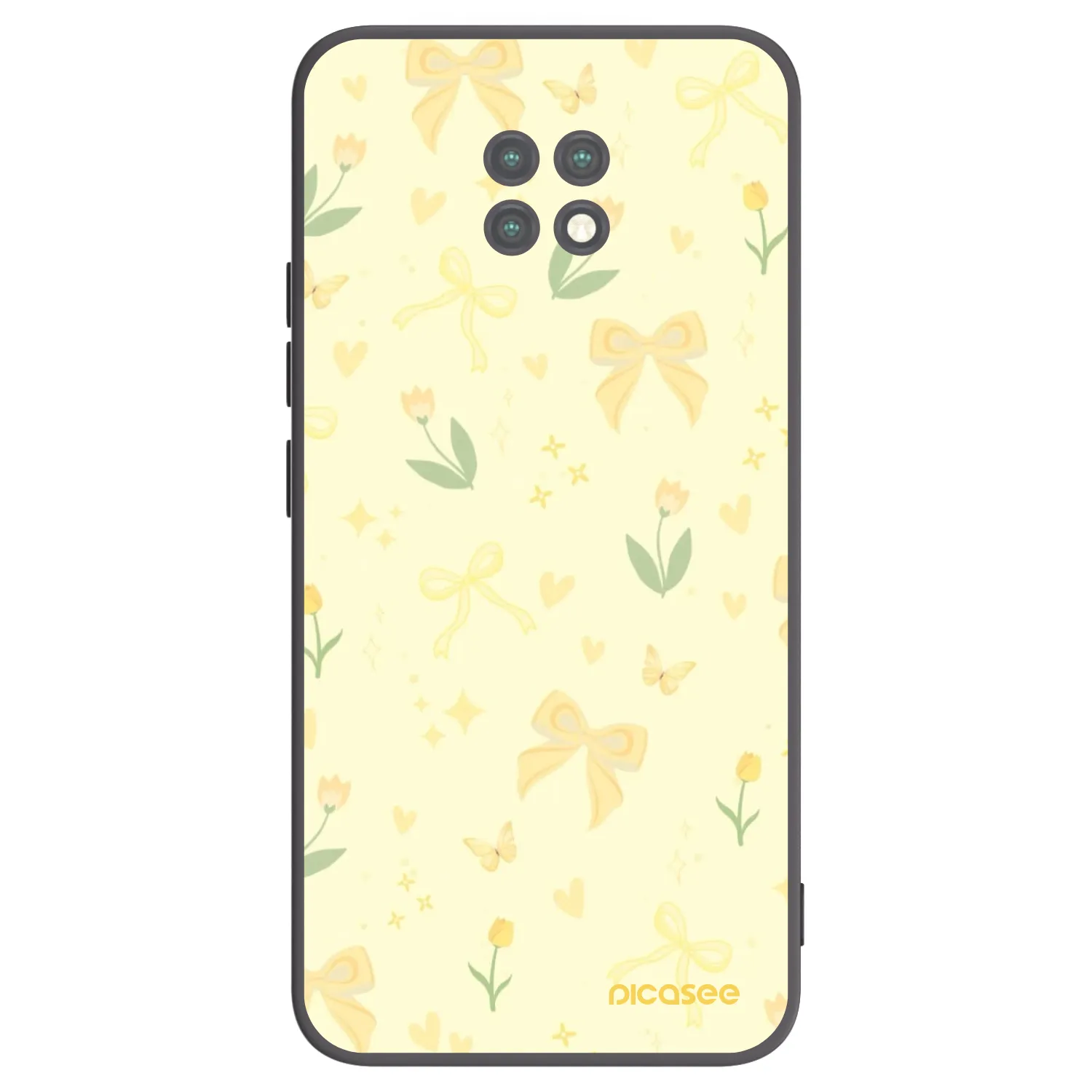 Picasee silikonový černý obal pro Xiaomi Redmi Note 9T - Honey Blossom