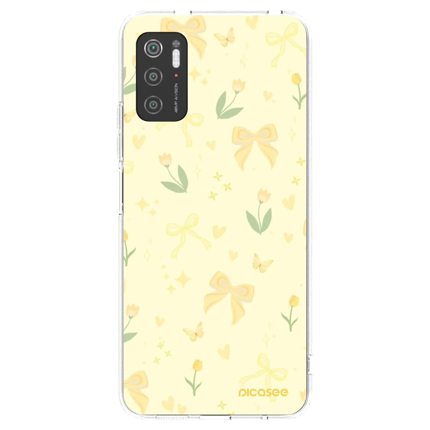 Picasee silikonový průhledný obal pro Xiaomi Poco M3 Pro 5G - Honey Blossom