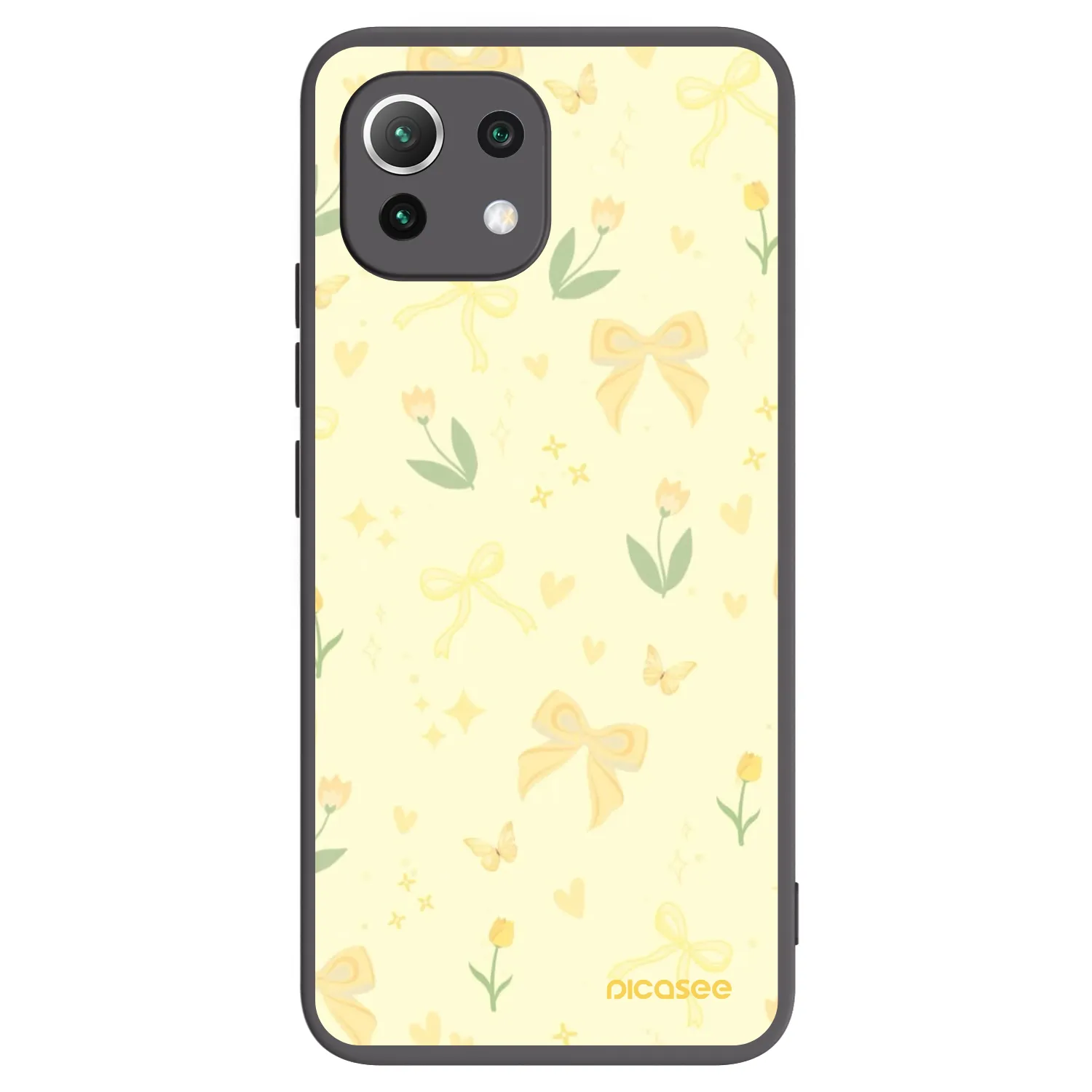 Picasee silikonový černý obal pro Xiaomi 11 Lite 5G NE - Honey Blossom