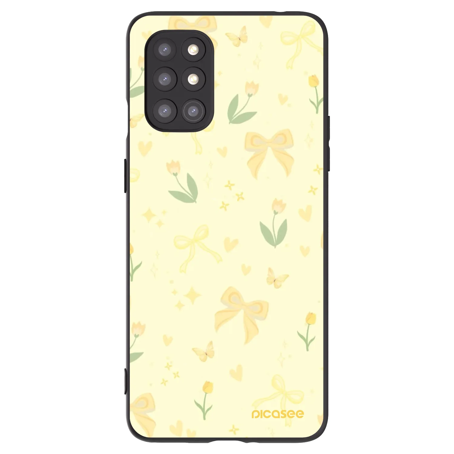 Picasee silikonový černý obal pro OnePlus 8T - Honey Blossom