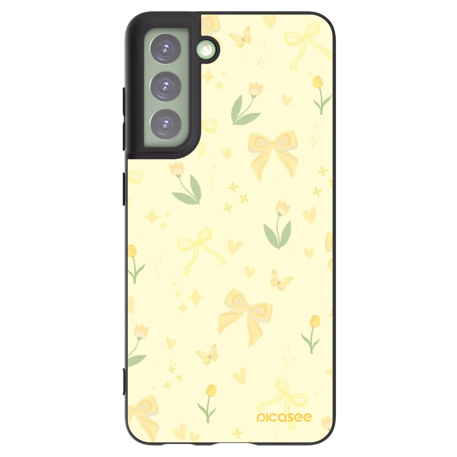 Picasee silikonový černý obal pro Samsung Galaxy S21 FE 5G - Honey Blossom
