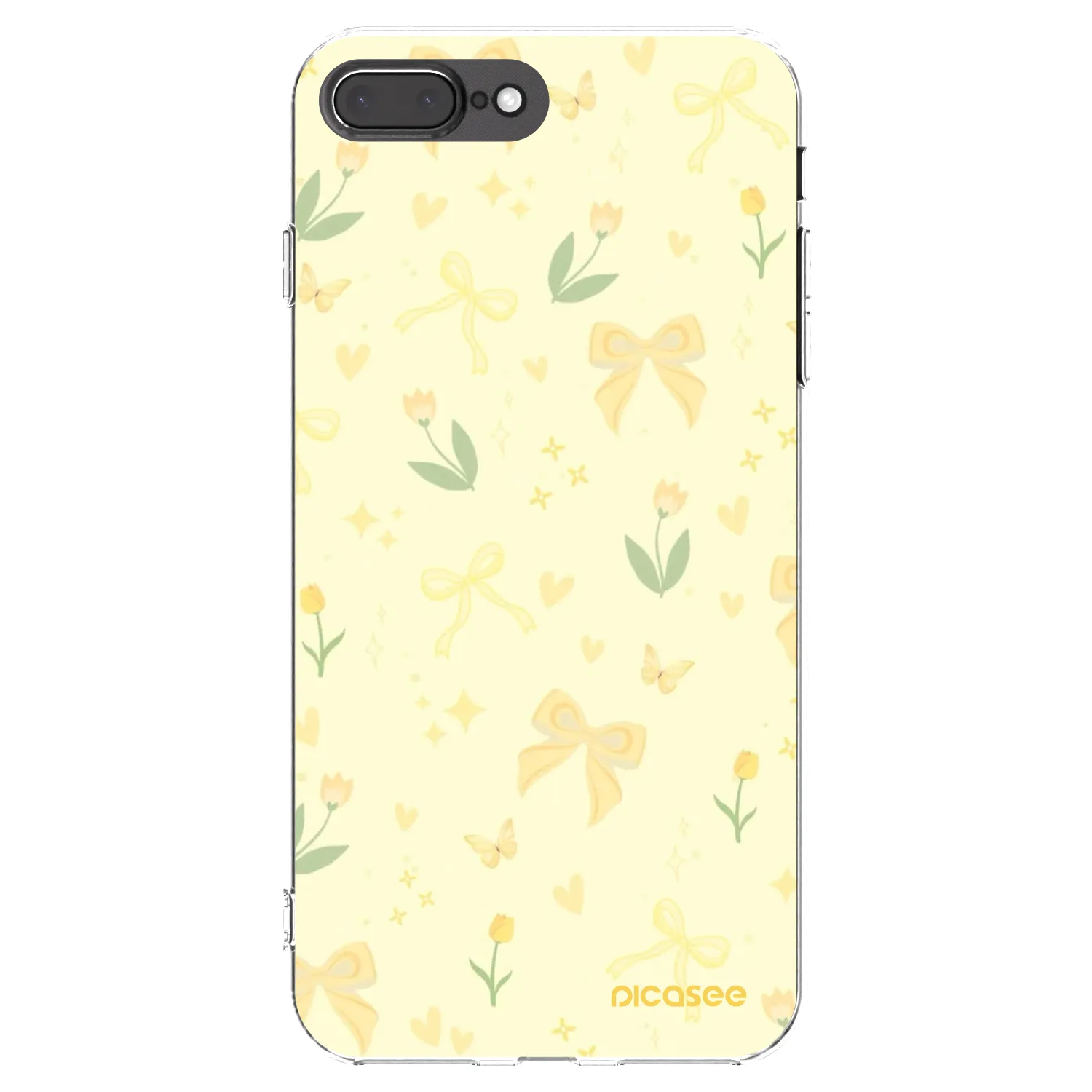 Picasee silikonový průhledný obal pro Apple iPhone 7 Plus - Honey Blossom