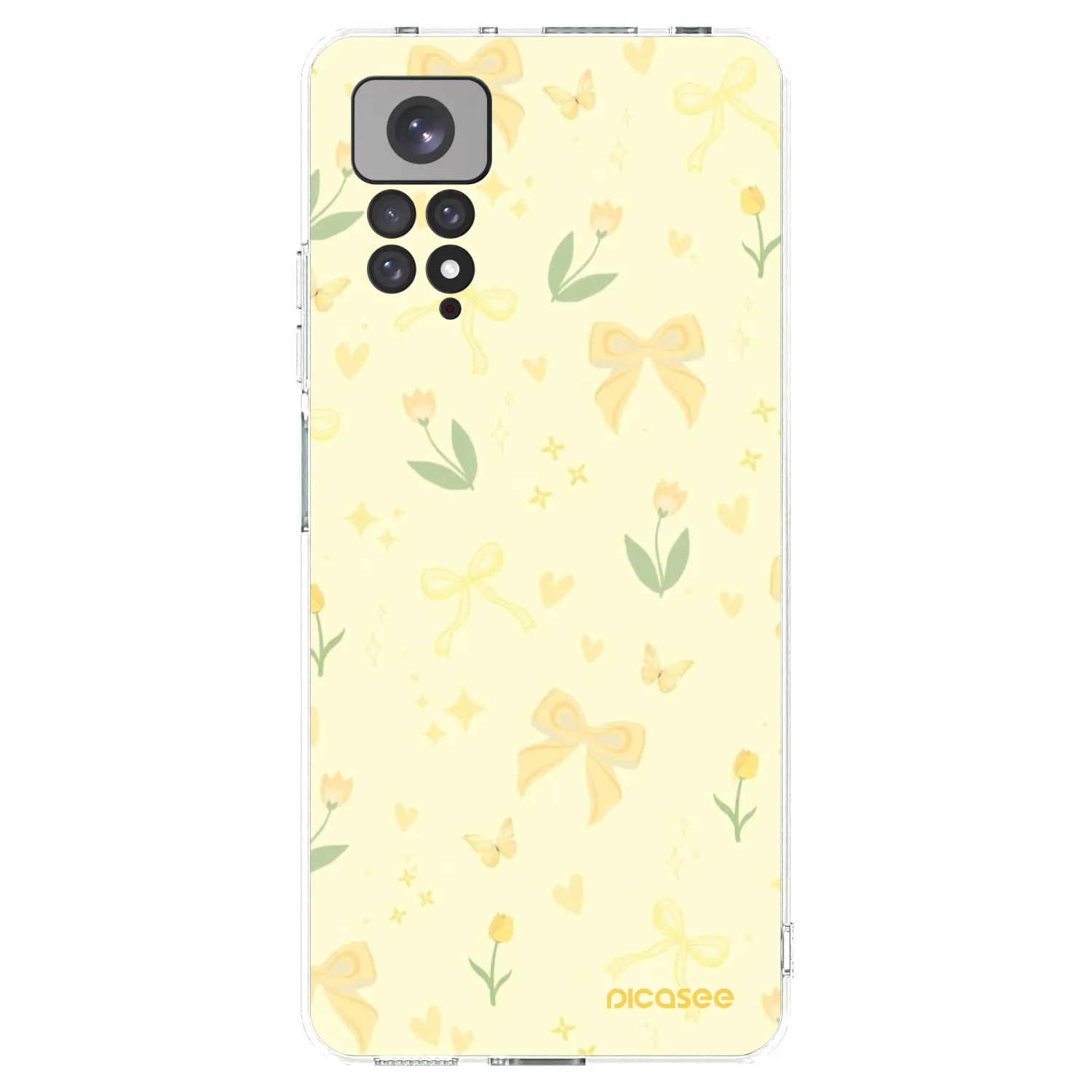 Picasee silikonový průhledný obal pro Xiaomi Redmi Note 11S 4G - Honey Blossom