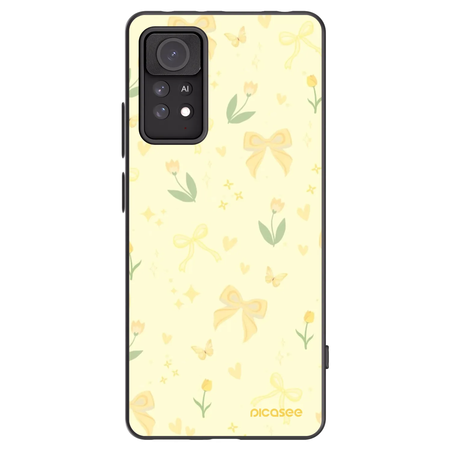 Picasee silikonový černý obal pro Xiaomi Redmi Note 11 Pro - Honey Blossom