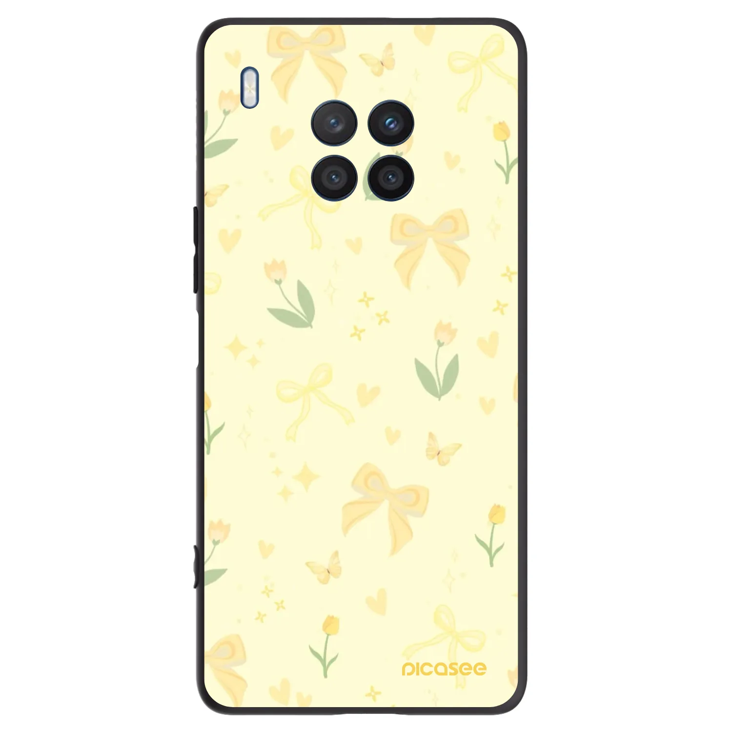 Picasee silikonový černý obal pro Honor 50 Lite - Honey Blossom