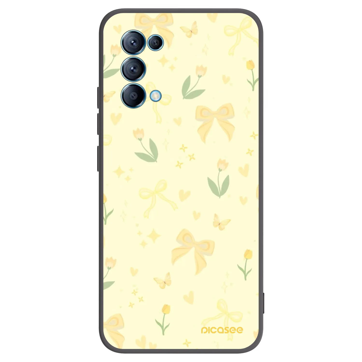 Picasee silikonový černý obal pro OPPO Reno 5 5G - Honey Blossom