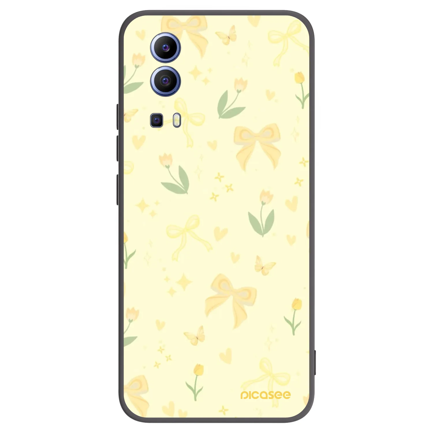 Picasee silikonový černý obal pro Vivo Y52 5G - Honey Blossom
