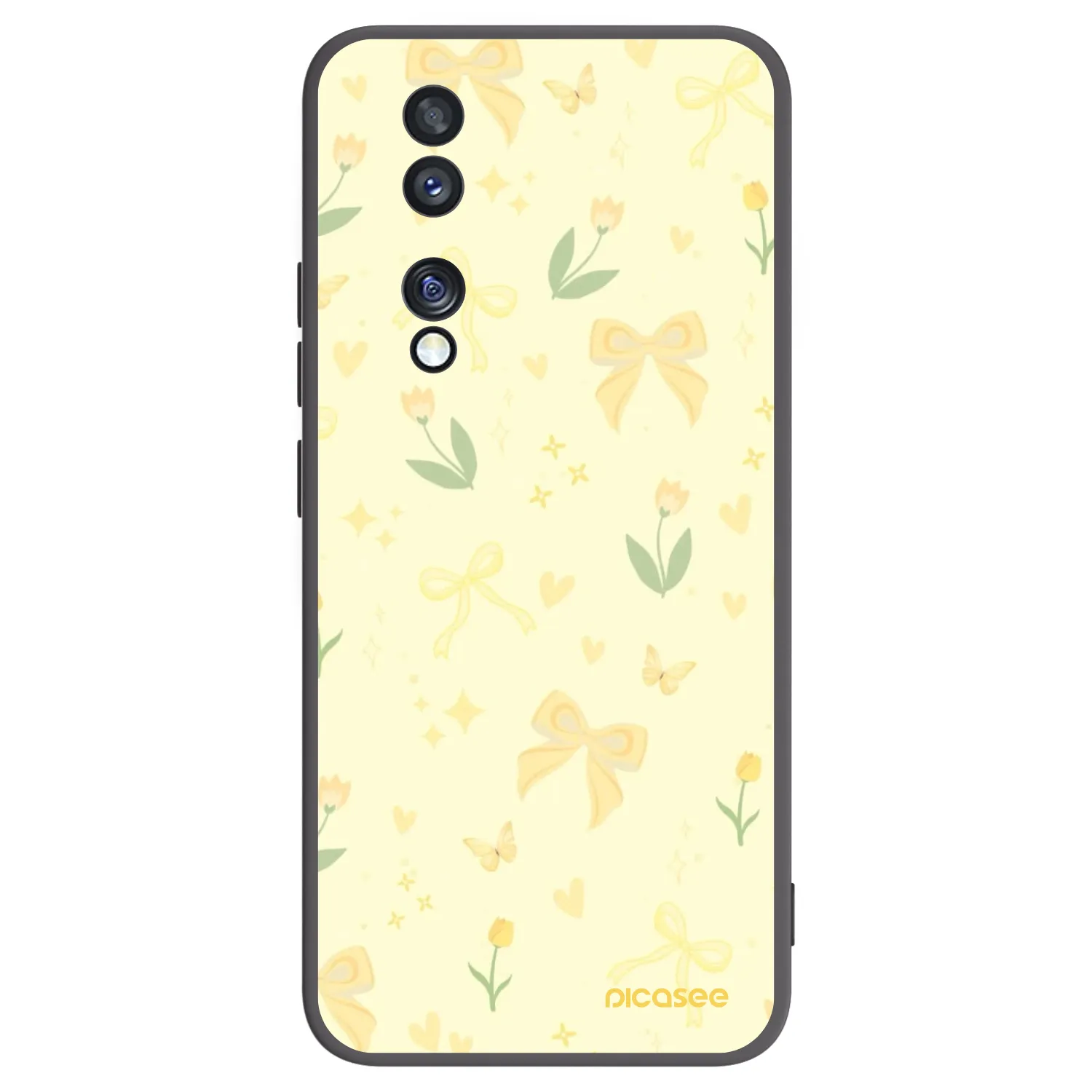 Picasee silikonový černý obal pro Honor 70 - Honey Blossom