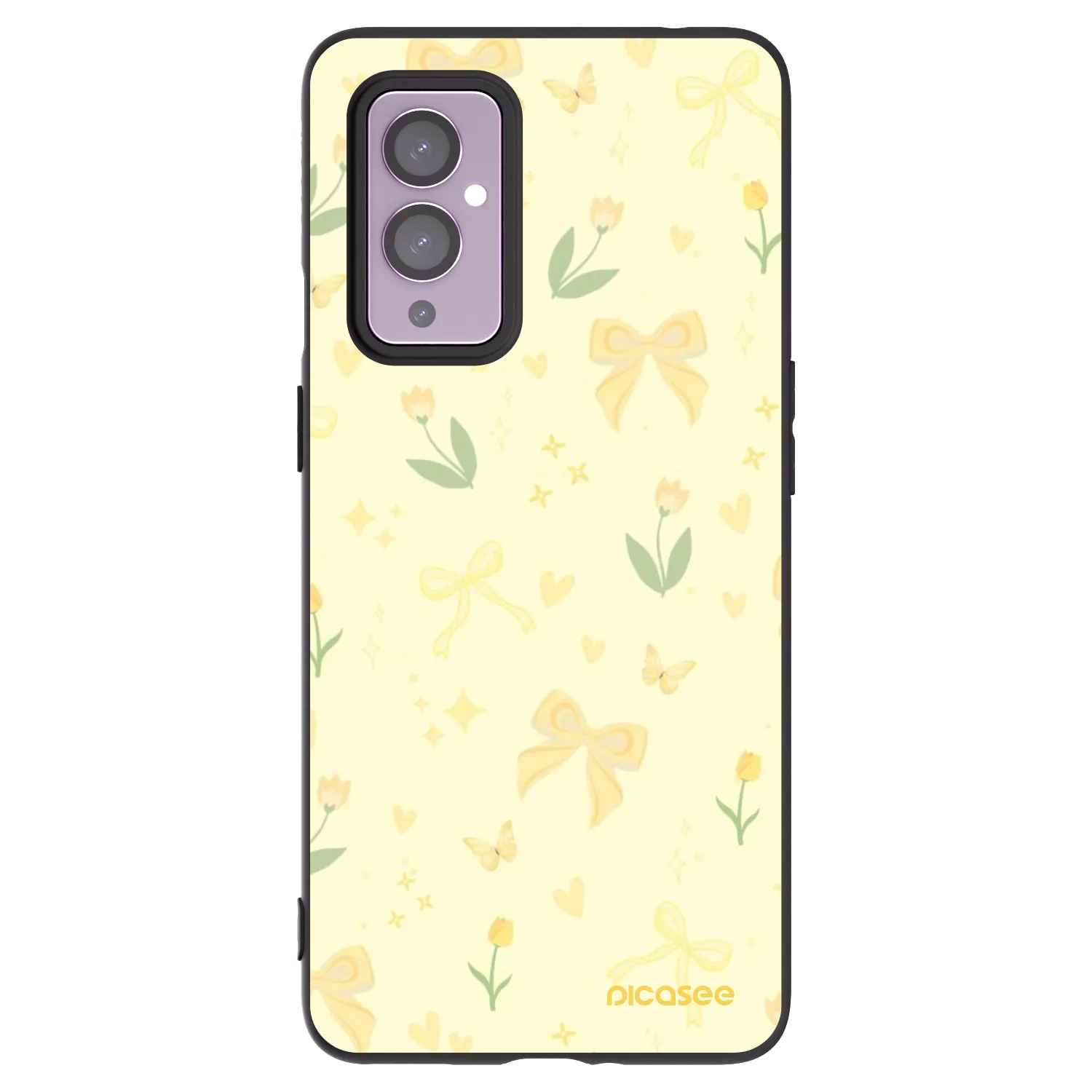 Picasee silikonový černý obal pro OnePlus 9 - Honey Blossom