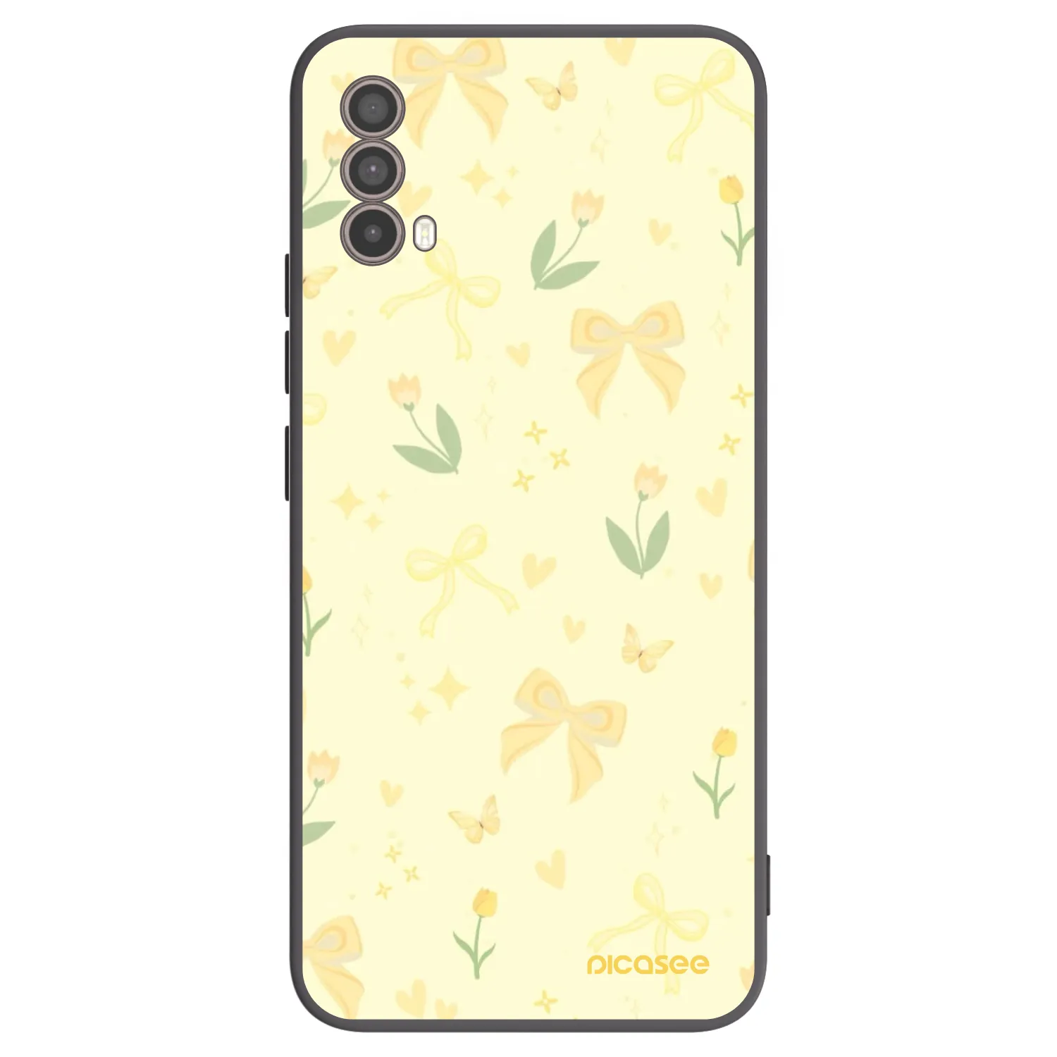Picasee silikonový černý obal pro Motorola Moto E40 - Honey Blossom