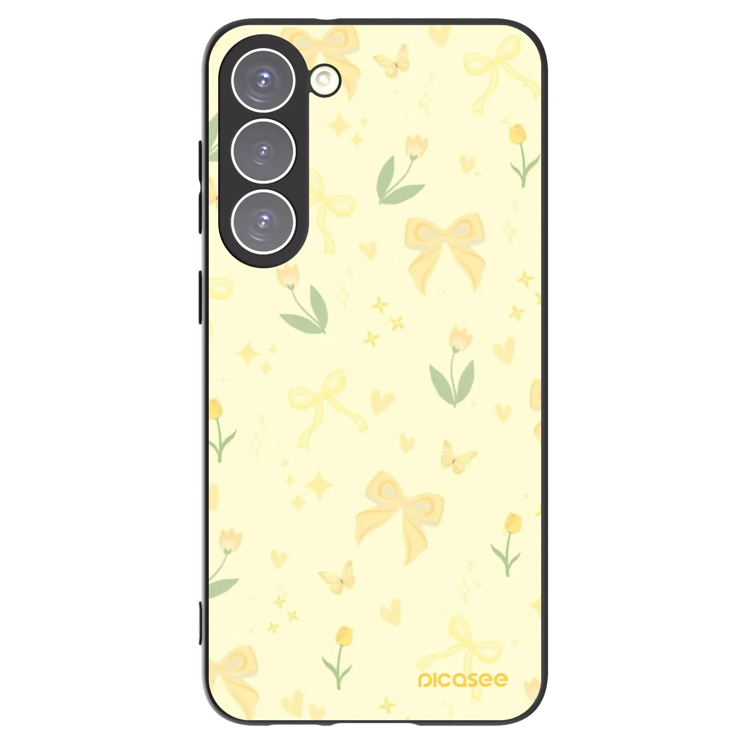 Picasee silikonový černý obal pro Samsung Galaxy S23+ 5G - Honey Blossom