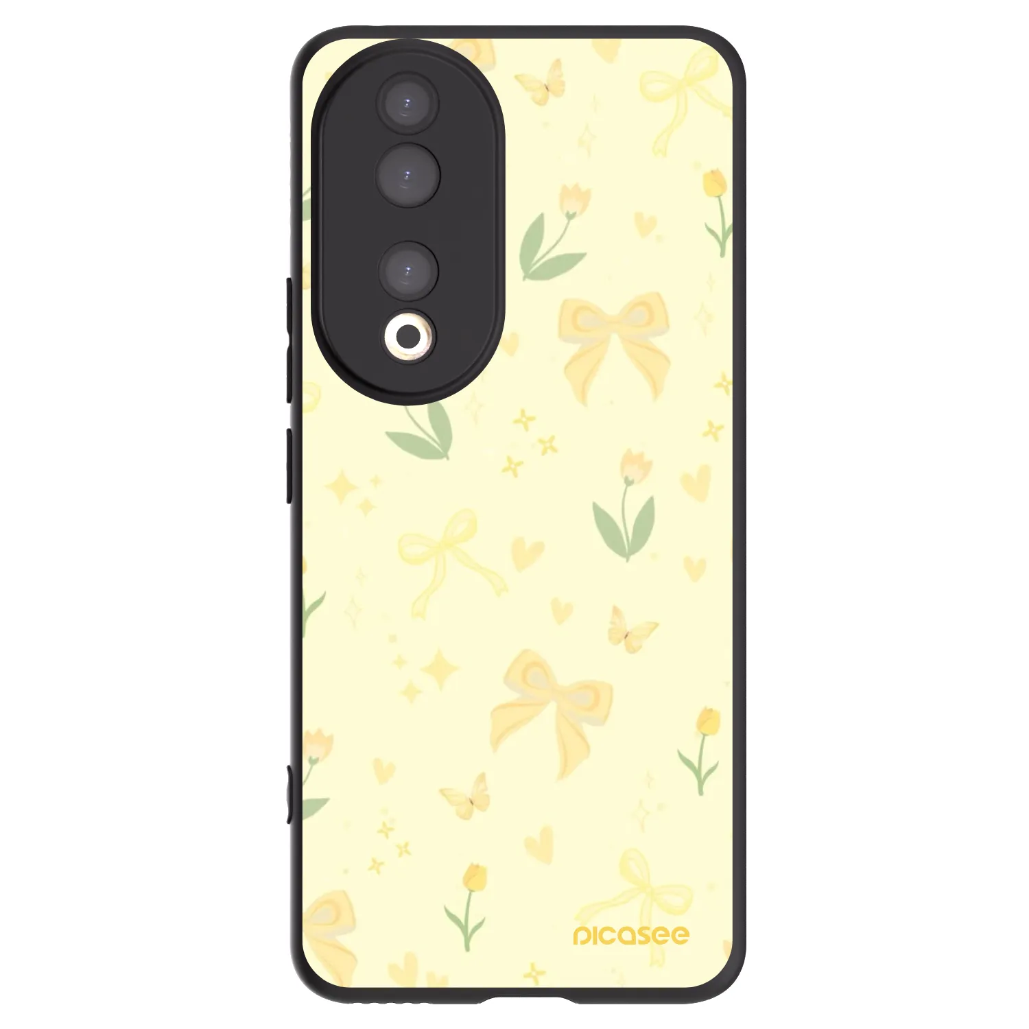 Picasee silikonový černý obal pro Honor 90 5G - Honey Blossom