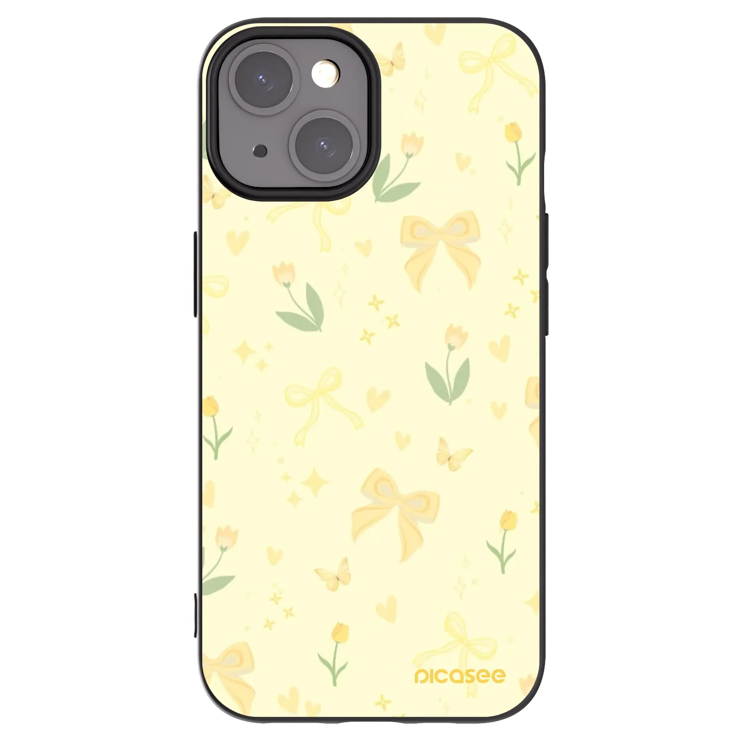 Picasee silikonový černý obal pro Apple iPhone 15 - Honey Blossom