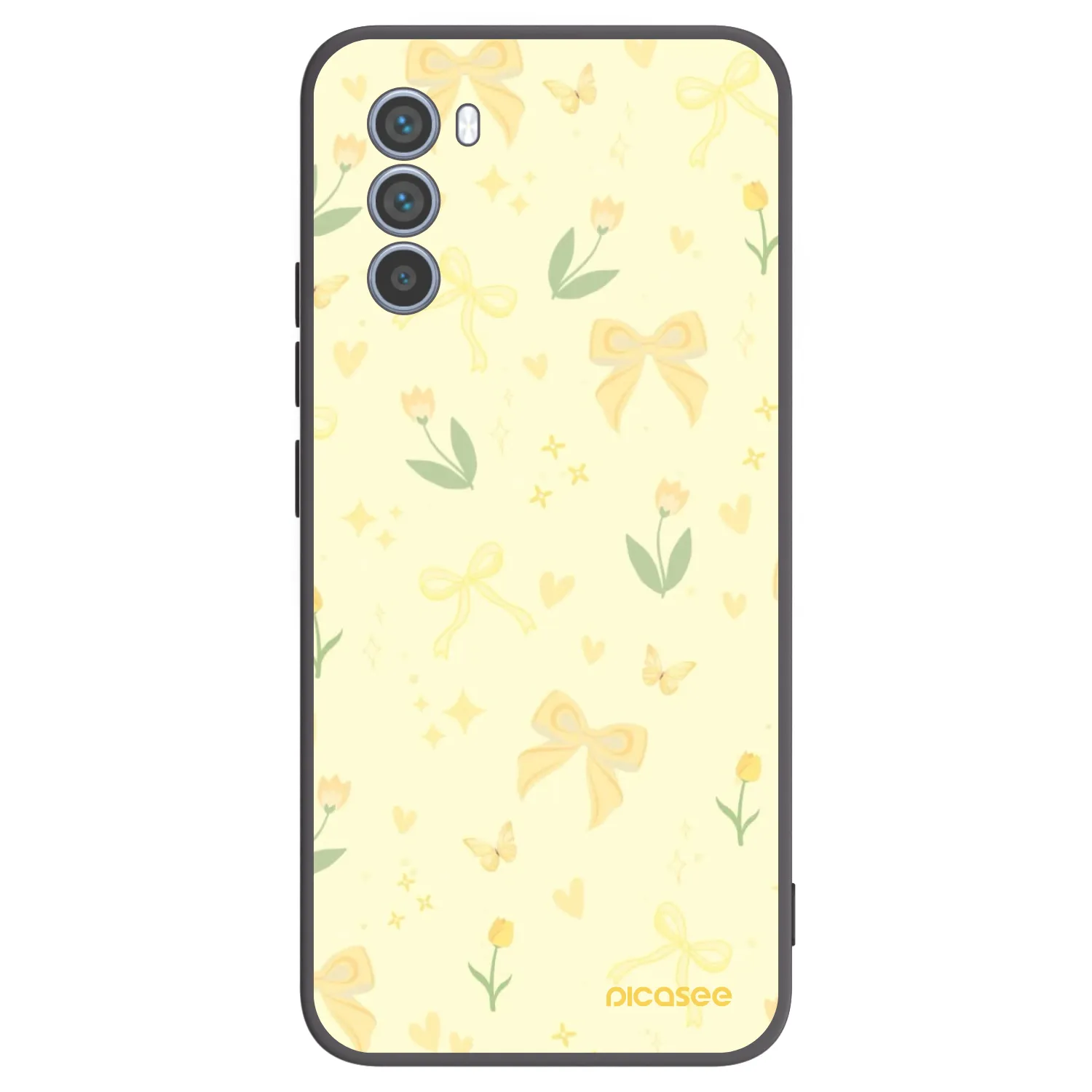 Picasee silikonový černý obal pro Motorola Moto G62 - Honey Blossom