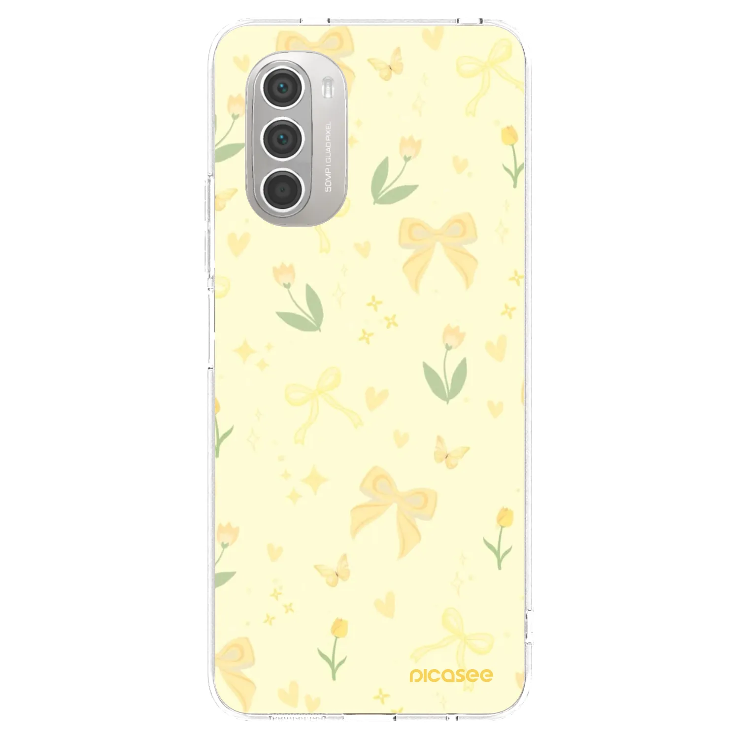 Picasee silikonový průhledný obal pro Motorola Moto G51 - Honey Blossom