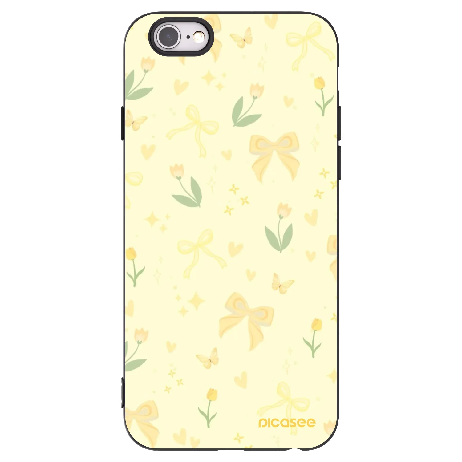 Picasee silikonový černý obal pro Apple iPhone 6/6S - Honey Blossom