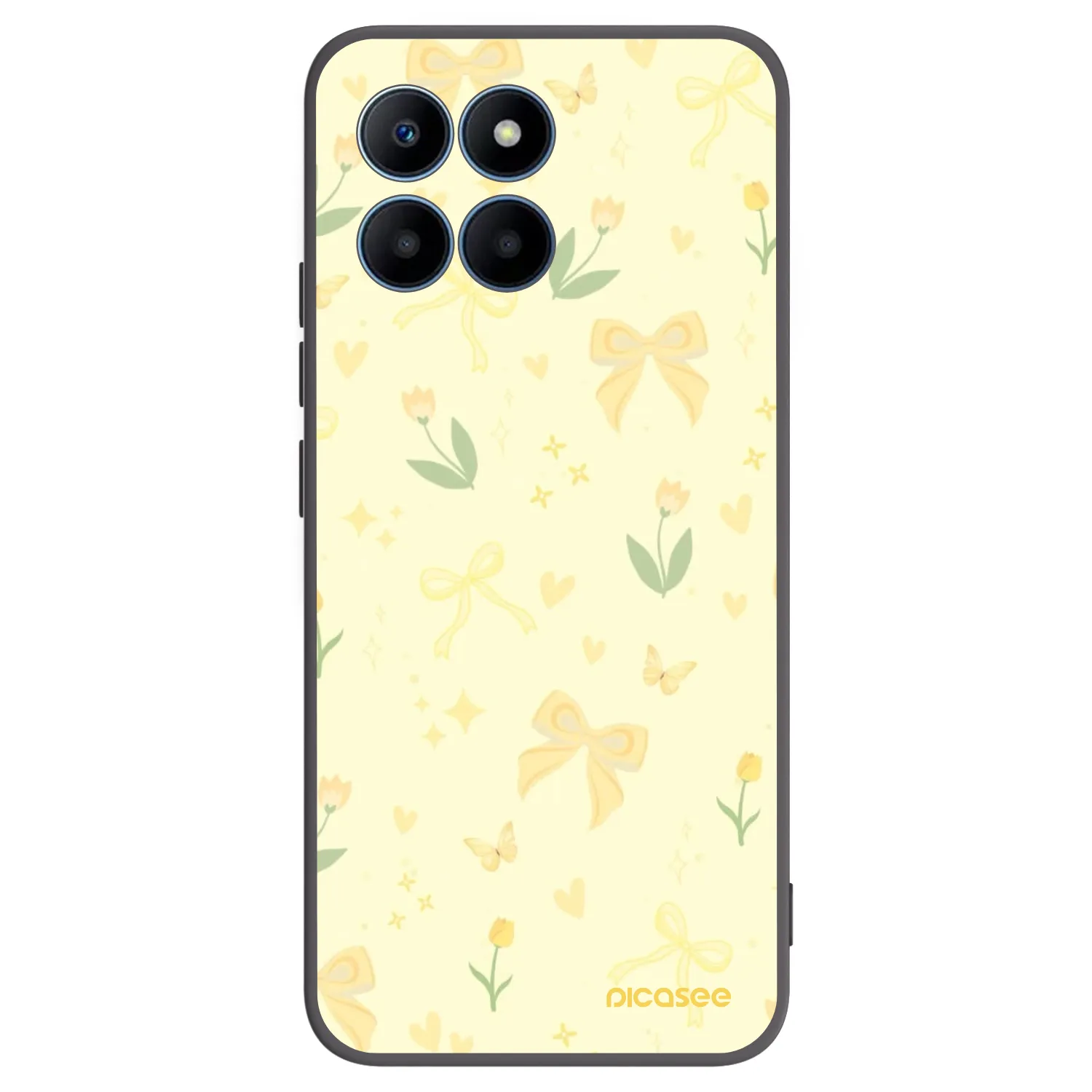 Picasee silikonový černý obal pro Honor 70 Lite - Honey Blossom