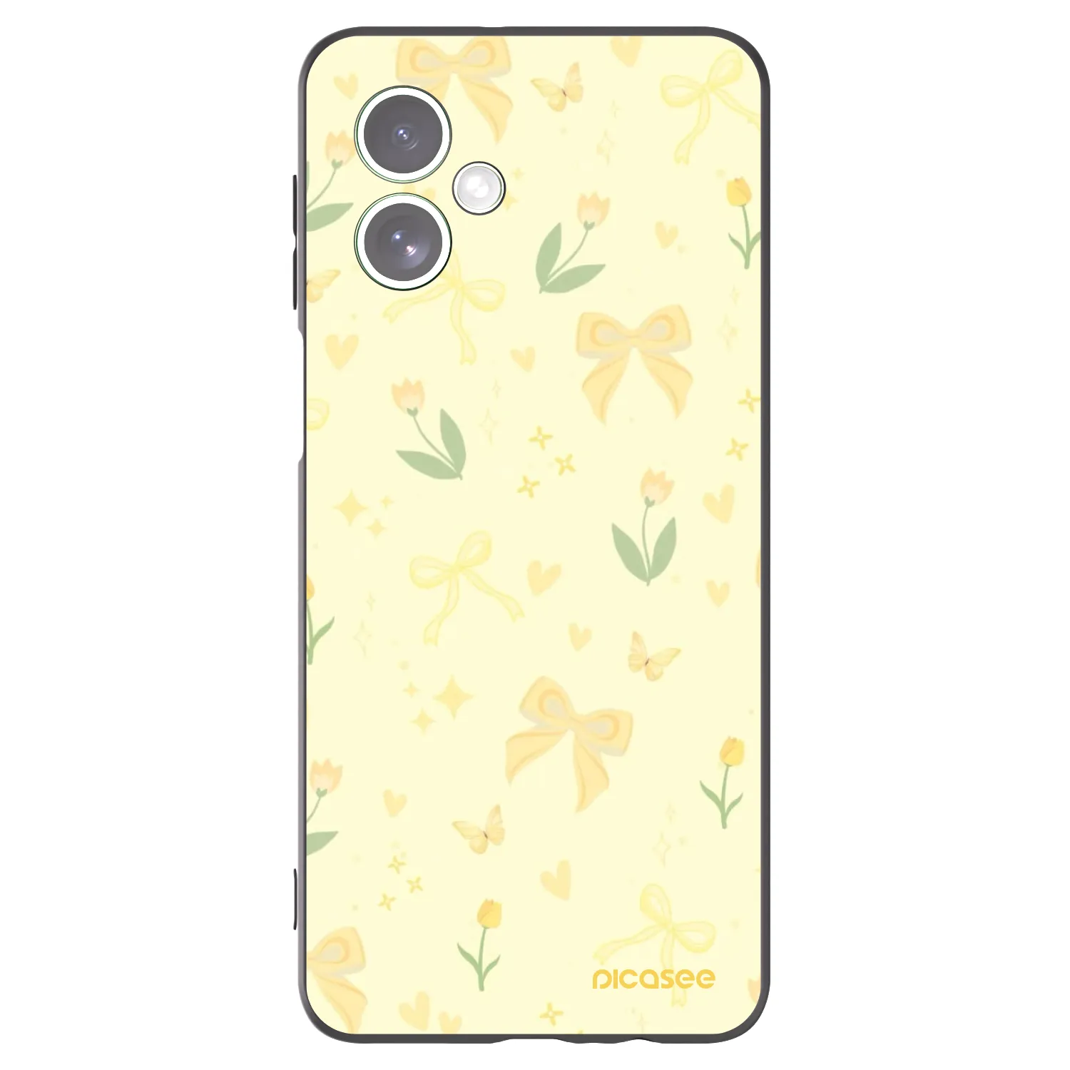 Picasee silikonový černý obal pro Motorola Moto G54 5G - Honey Blossom