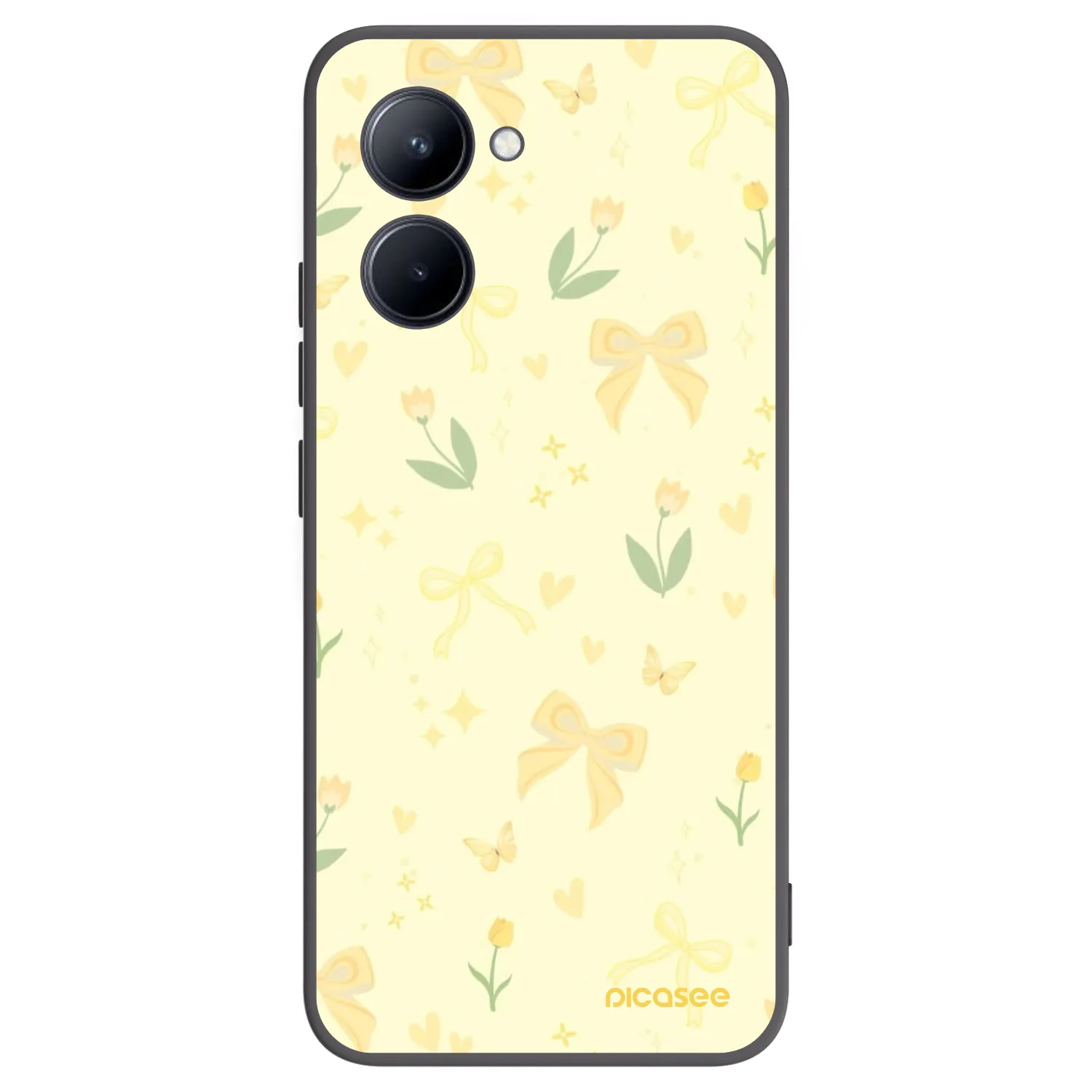 Picasee silikonový černý obal pro Realme C33 (2023) - Honey Blossom