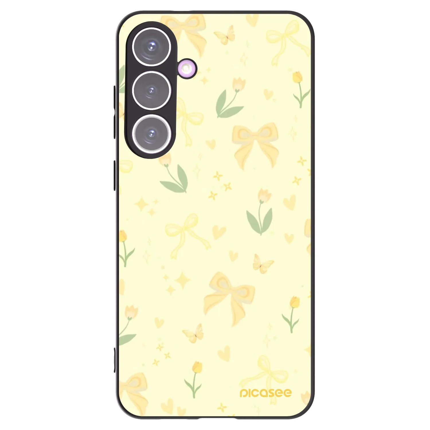 Picasee silikonový černý obal pro Samsung Galaxy S24+ S926B 5G - Honey Blossom