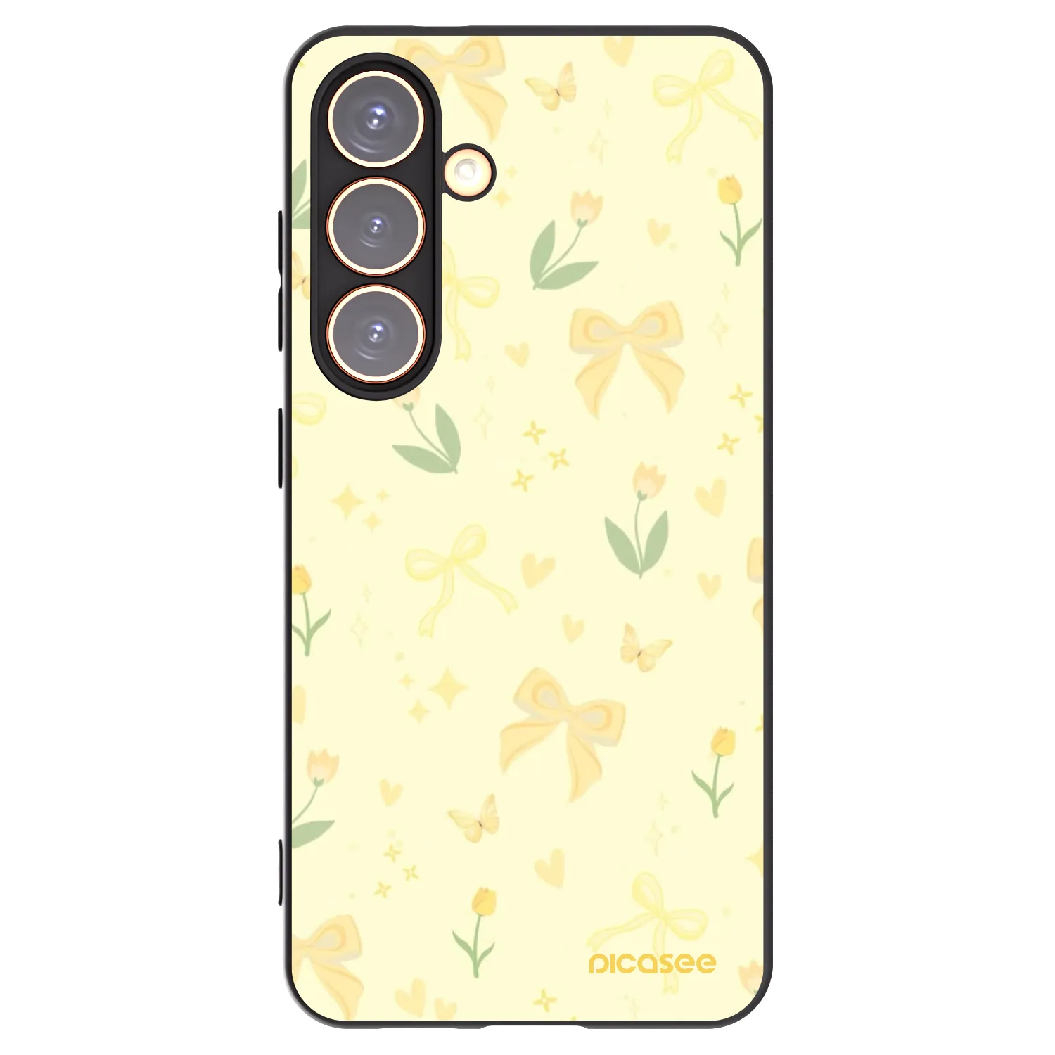 Picasee silikonový černý obal pro Samsung Galaxy S24 S921B 5G - Honey Blossom