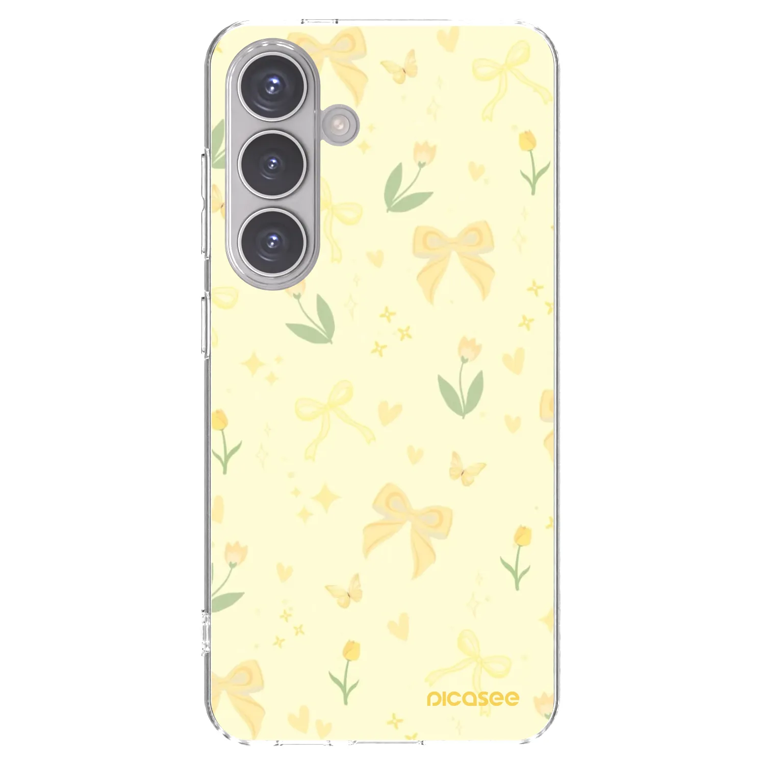 Picasee silikonový průhledný obal pro Samsung Galaxy S24 S921B 5G - Honey Blossom