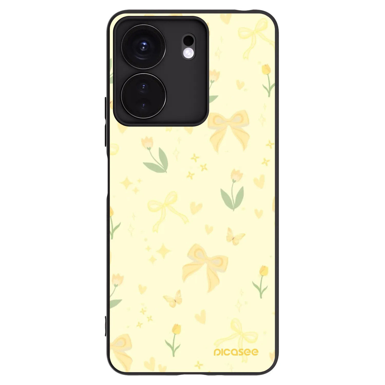 Picasee silikonový černý obal pro Xiaomi Redmi 13C 4G - Honey Blossom