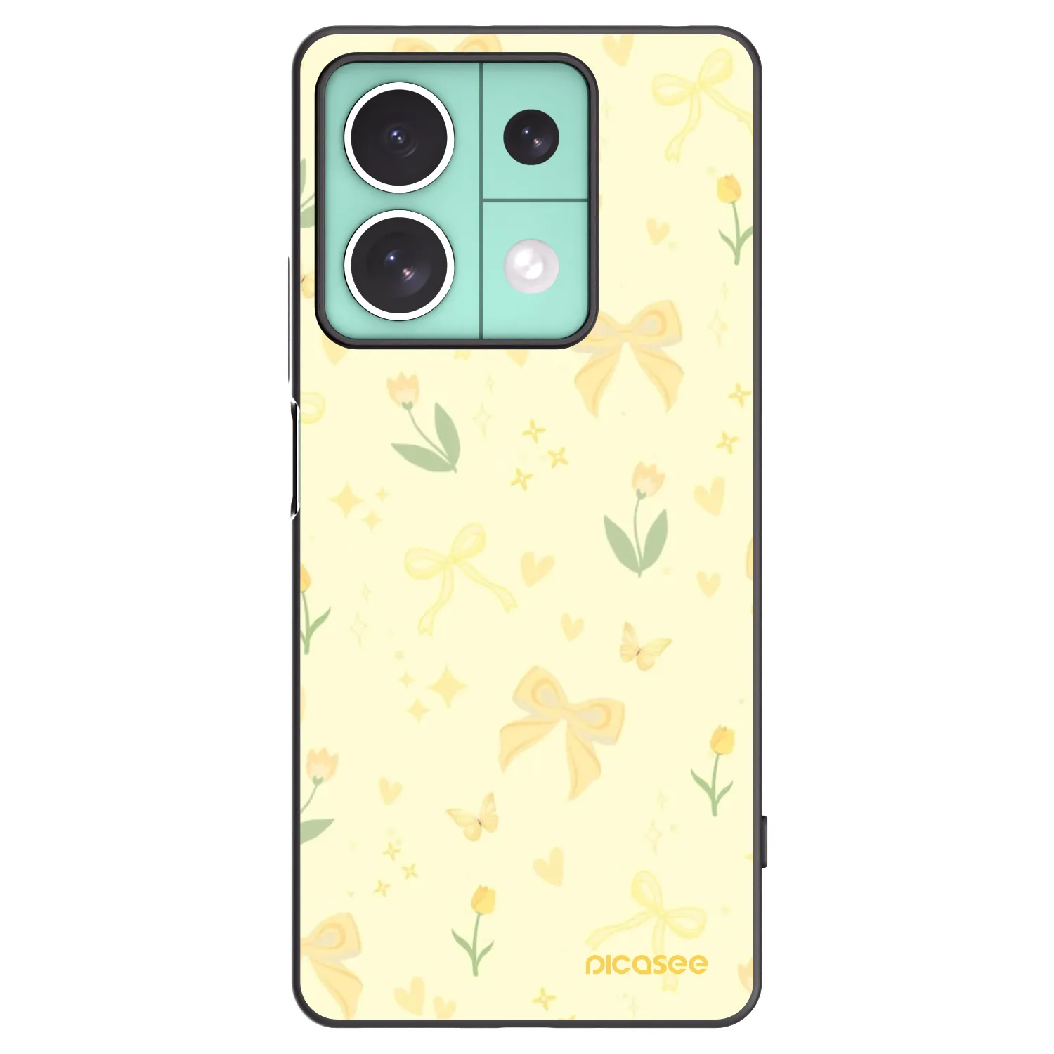Picasee silikonový černý obal pro Xiaomi Redmi Note 13 5G - Honey Blossom