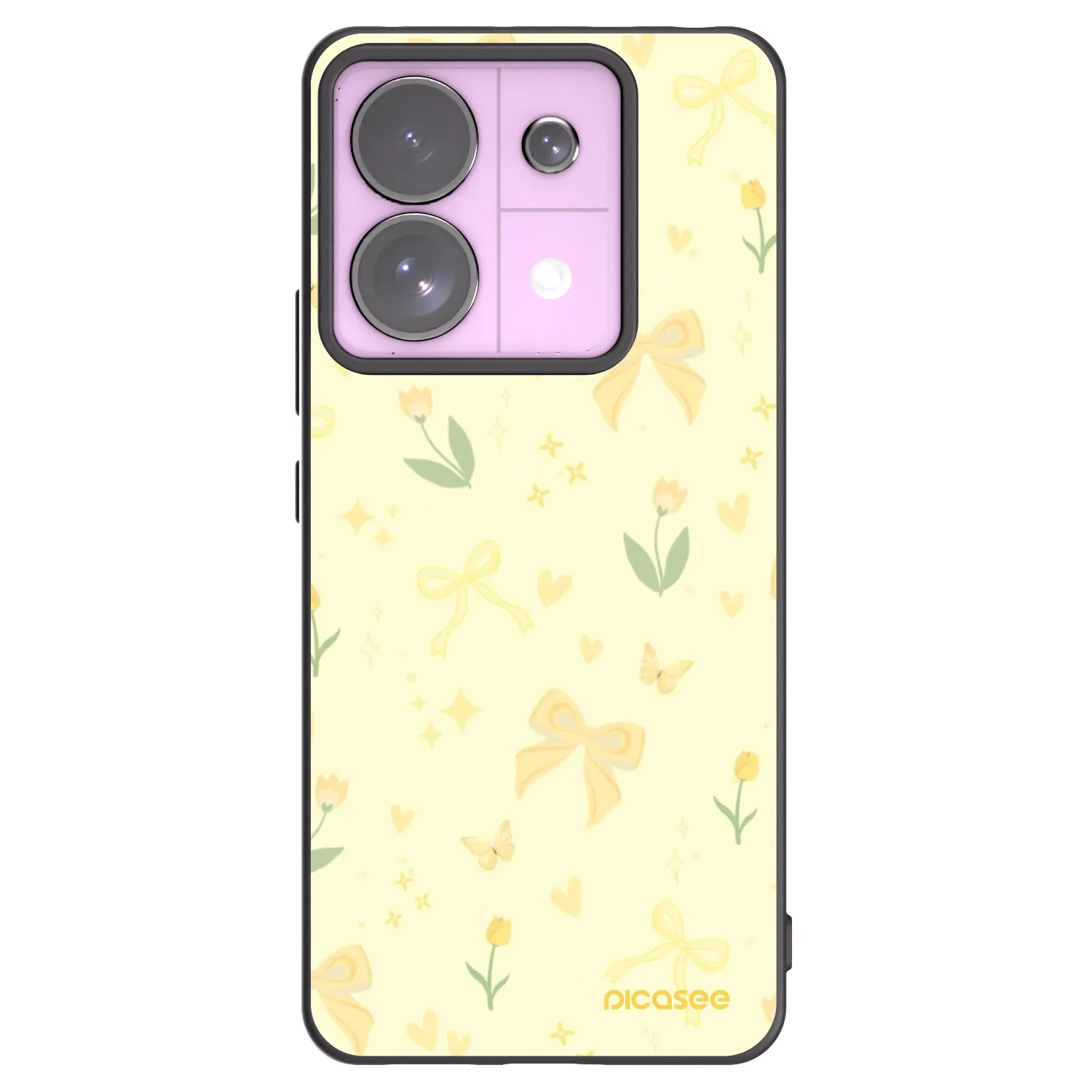 Picasee silikonový černý obal pro Xiaomi Redmi Note 13 Pro 5G - Honey Blossom