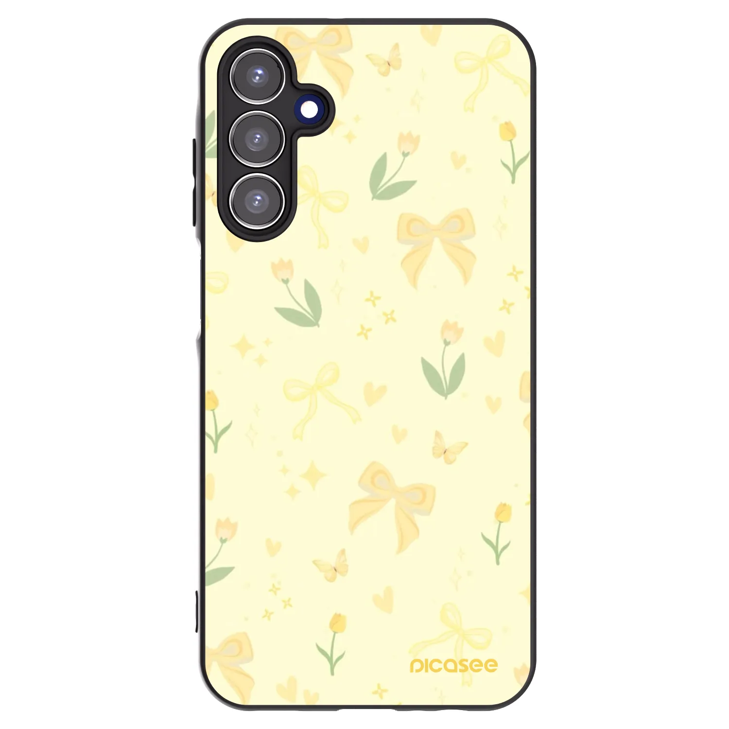 Picasee silikonový černý obal pro Samsung Galaxy A15 A155F 4G - Honey Blossom