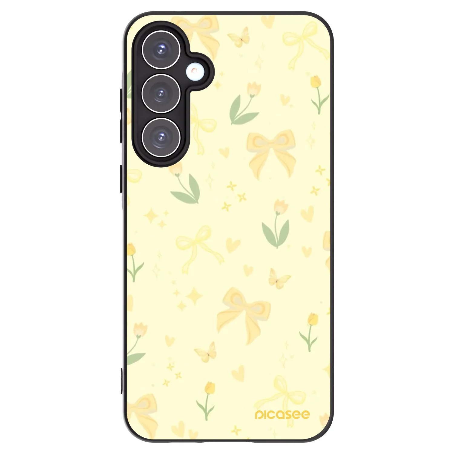 Picasee silikonový černý obal pro Samsung Galaxy A55 5G A556B - Honey Blossom
