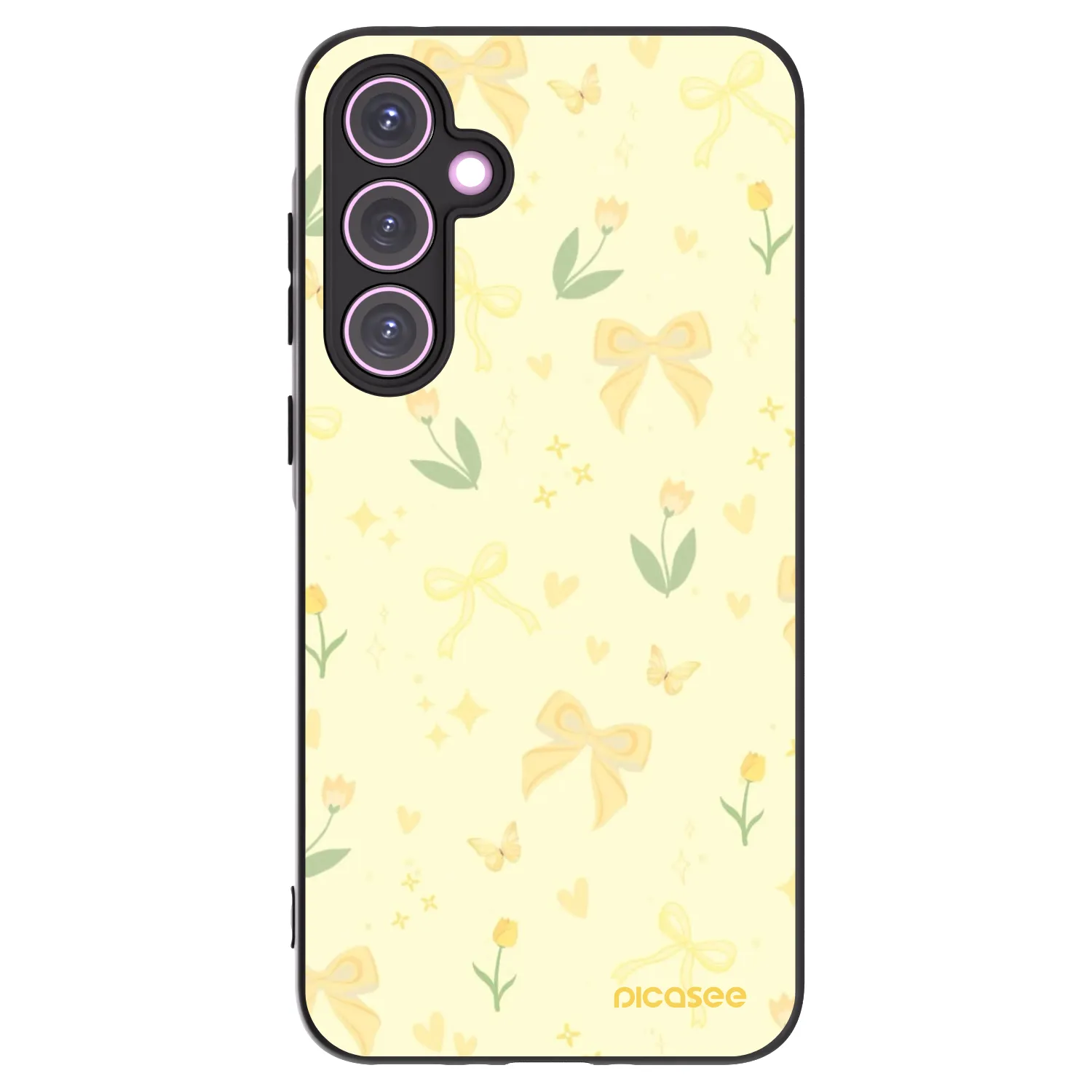 Picasee silikonový černý obal pro Samsung Galaxy A35 5G A356B - Honey Blossom