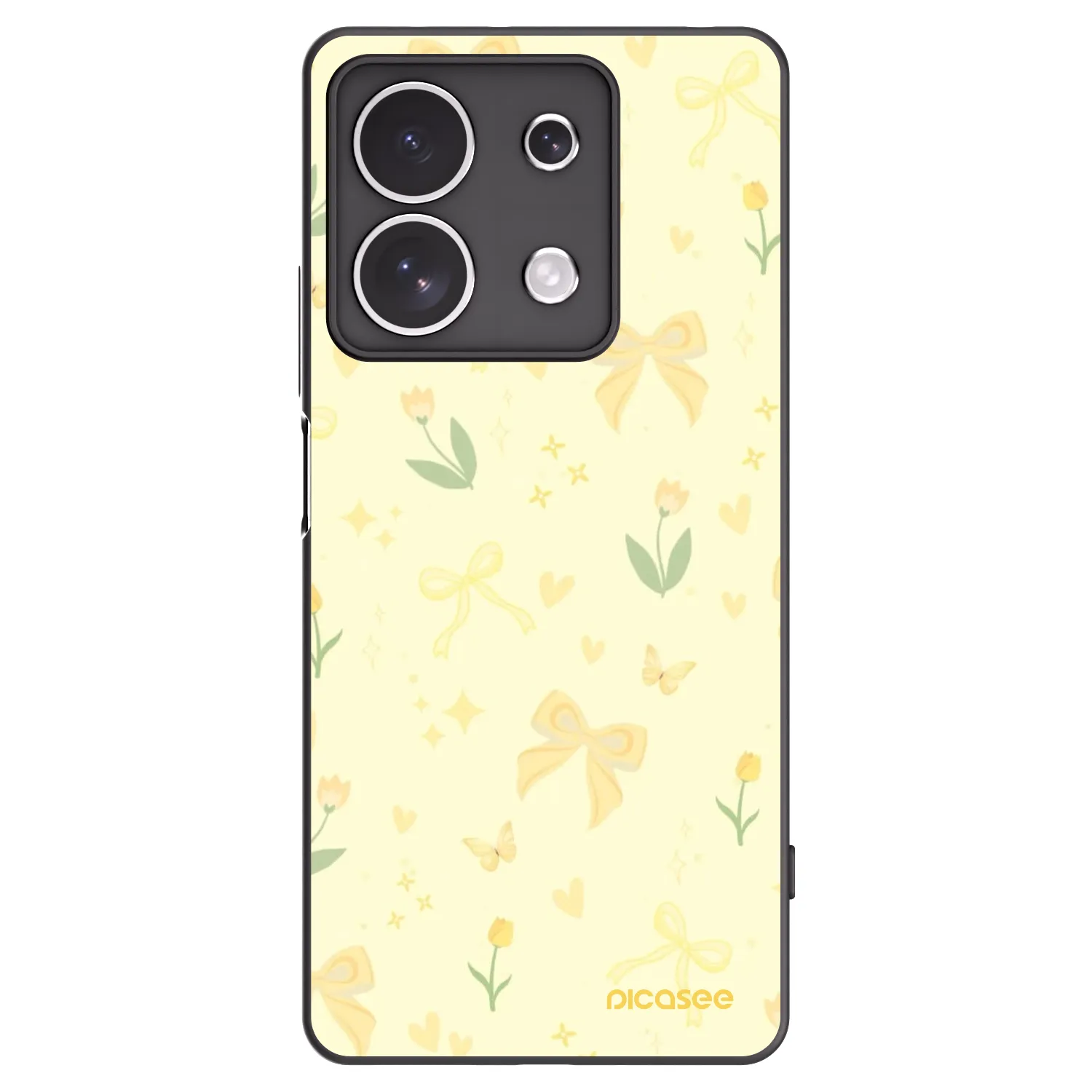 Picasee silikonový černý obal pro Xiaomi Redmi Note 13 4G - Honey Blossom