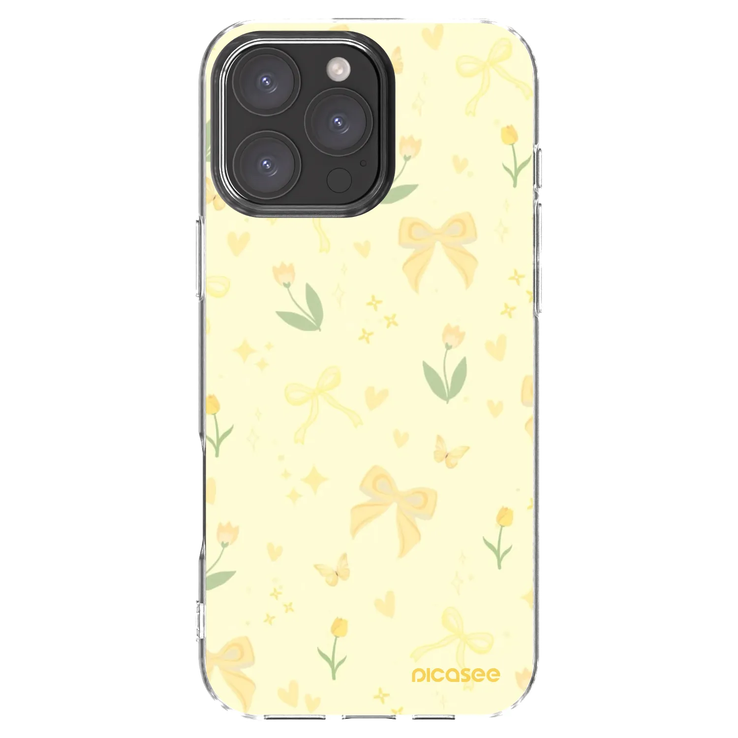 Picasee silikonový průhledný obal pro Apple iPhone 16 Pro Max - Honey Blossom