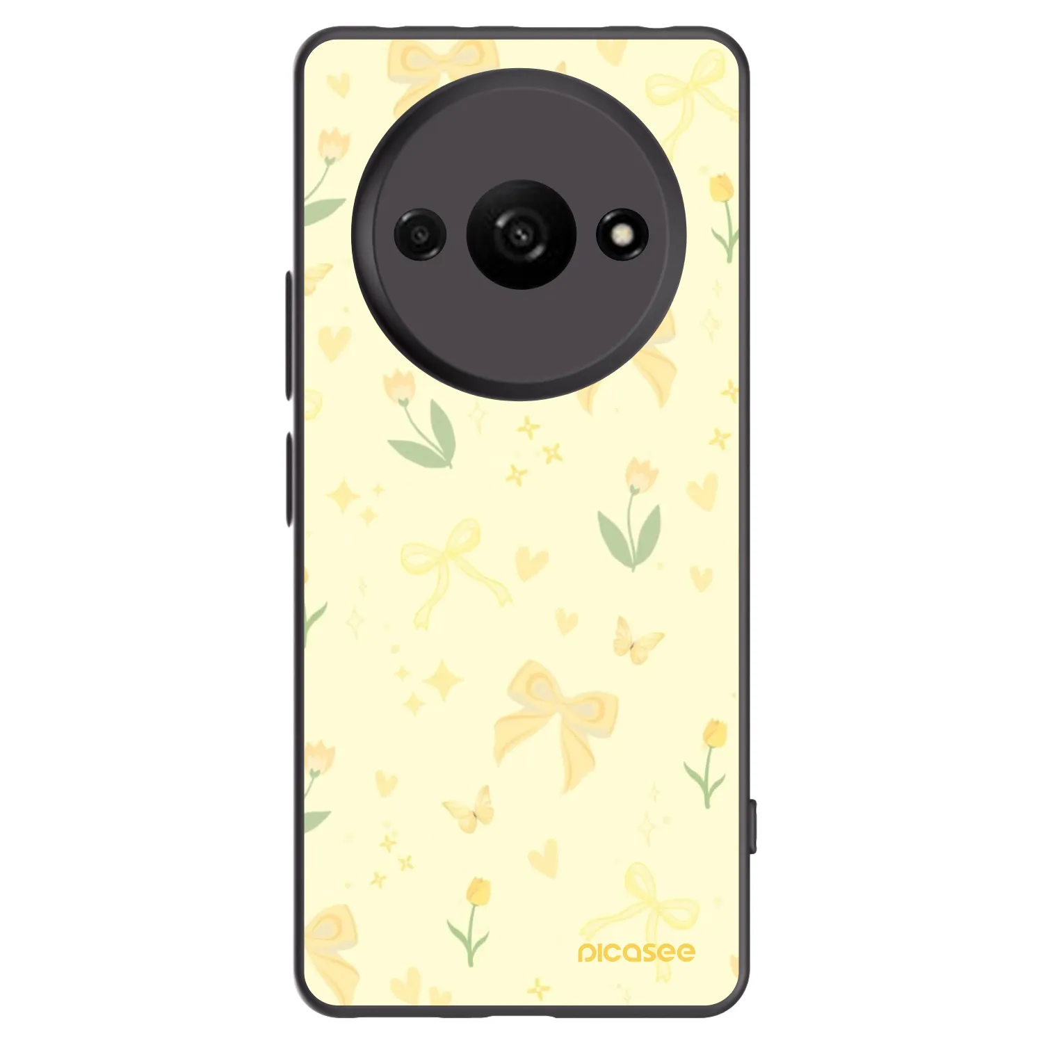 Picasee silikonový černý obal pro Xiaomi Redmi A3 - Honey Blossom